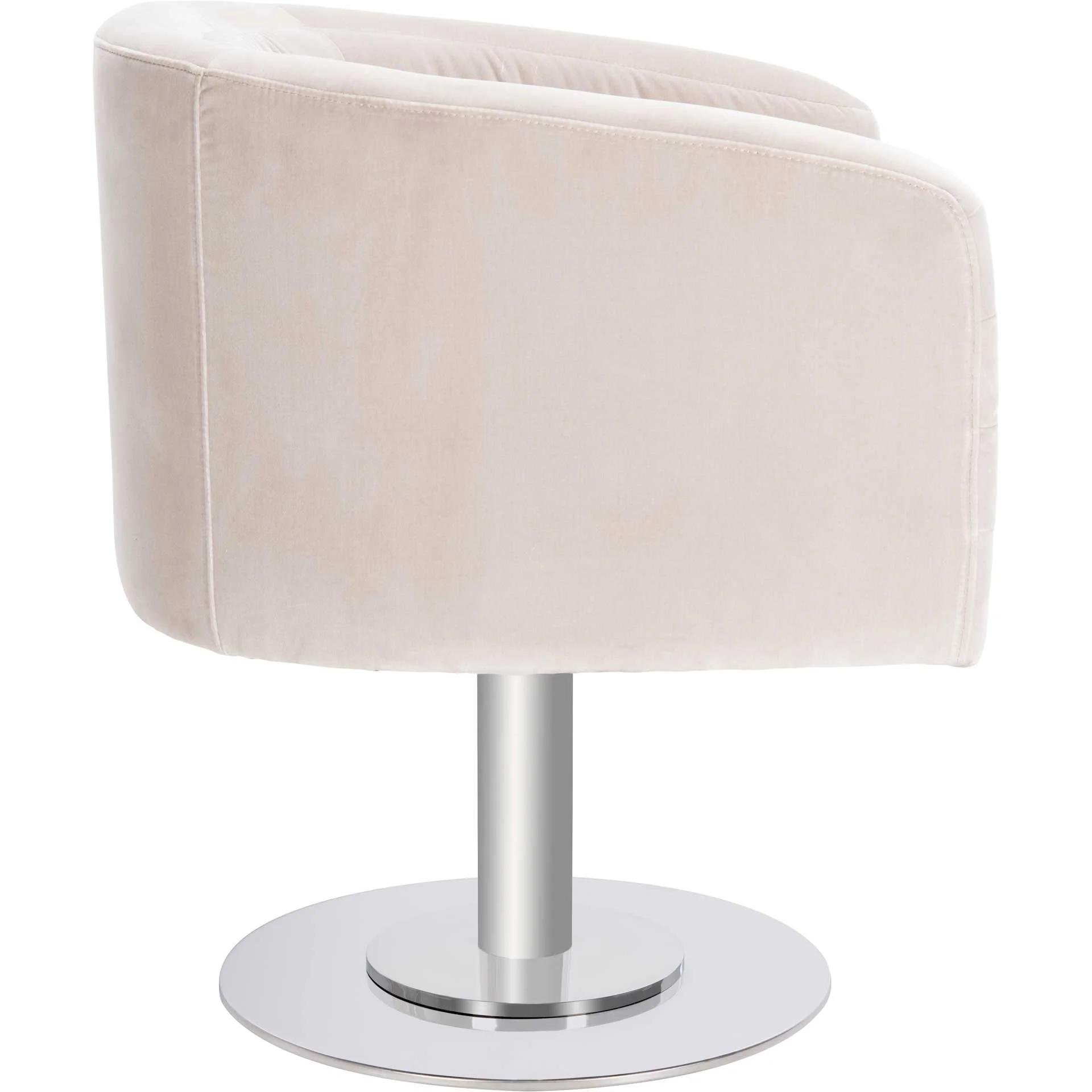 Mavra Velvet Swivel Tub Chair Giotto Almond - Image 3