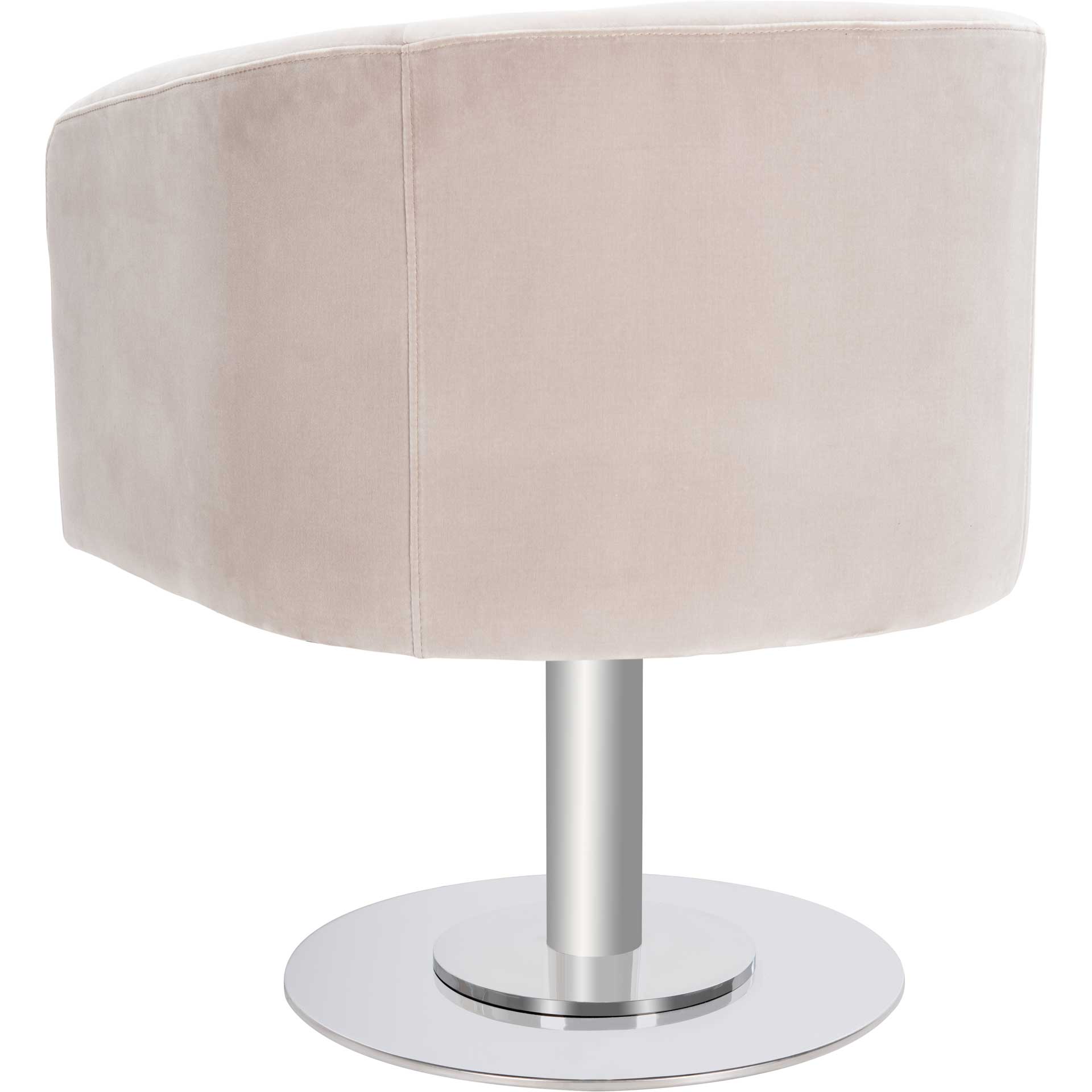 Mavra Velvet Swivel Tub Chair Giotto Almond - Image 5