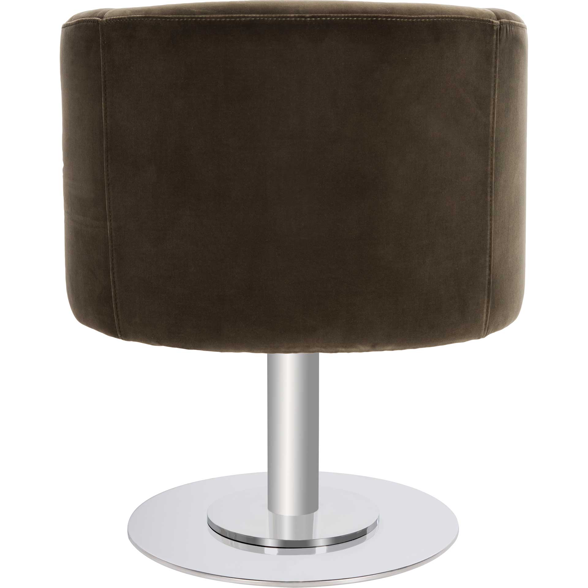 Mavra Velvet Swivel Tub Chair Giotto Dark Olive Green - Image 4