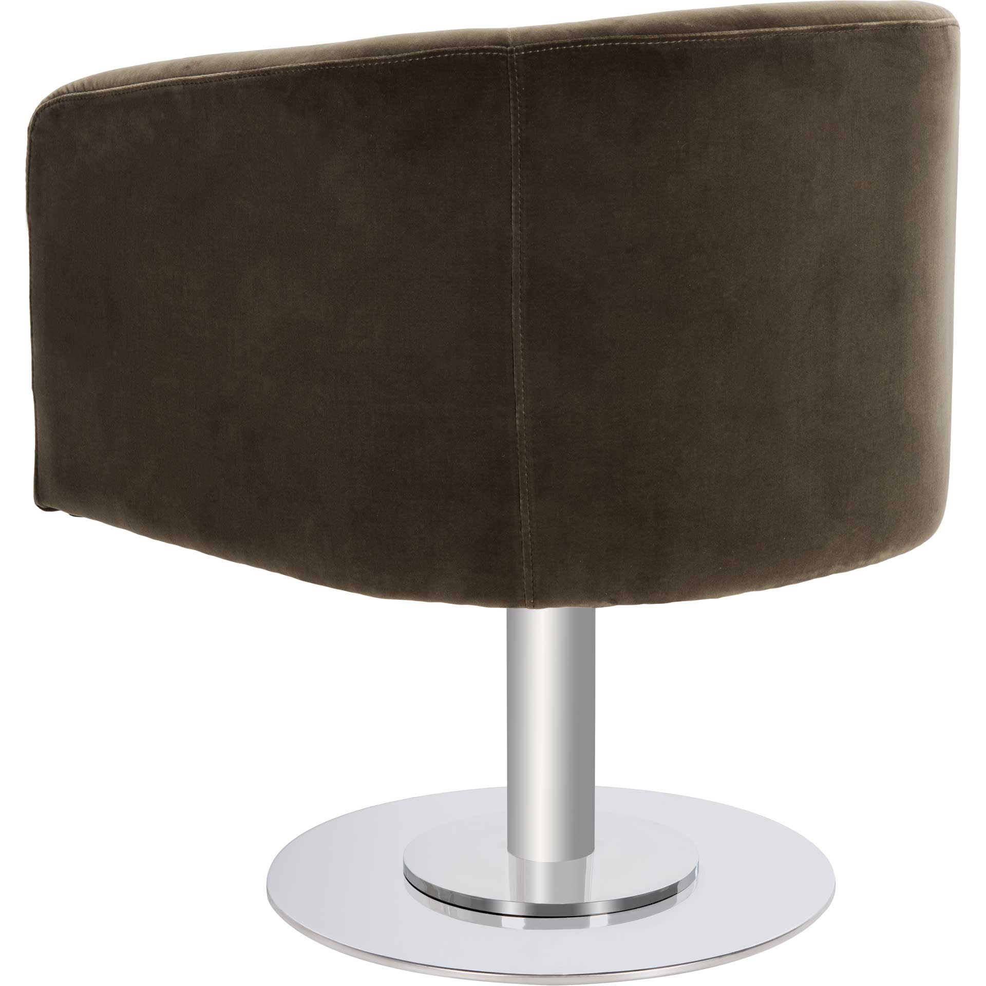 Mavra Velvet Swivel Tub Chair Giotto Dark Olive Green - Image 5