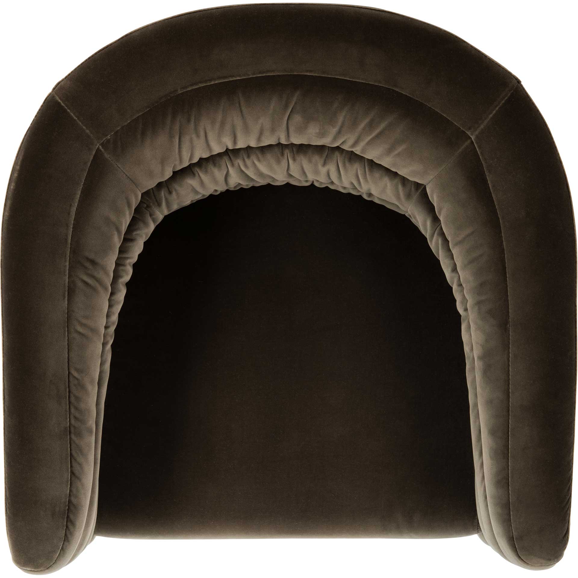 Mavra Velvet Swivel Tub Chair Giotto Dark Olive Green - Image 6
