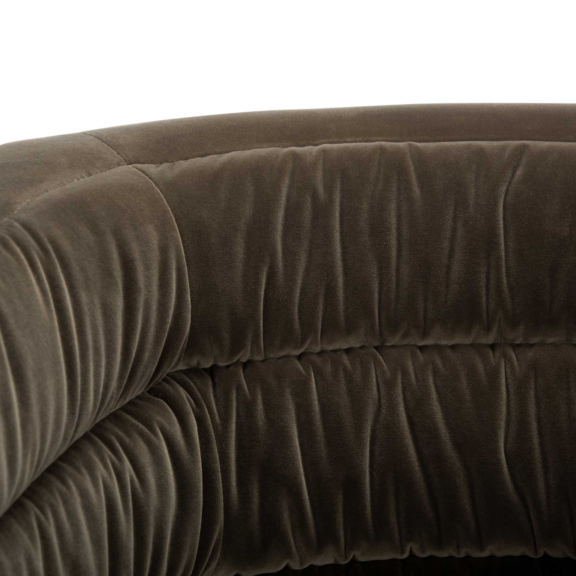 Mavra Velvet Swivel Tub Chair Giotto Dark Olive Green - Image 7