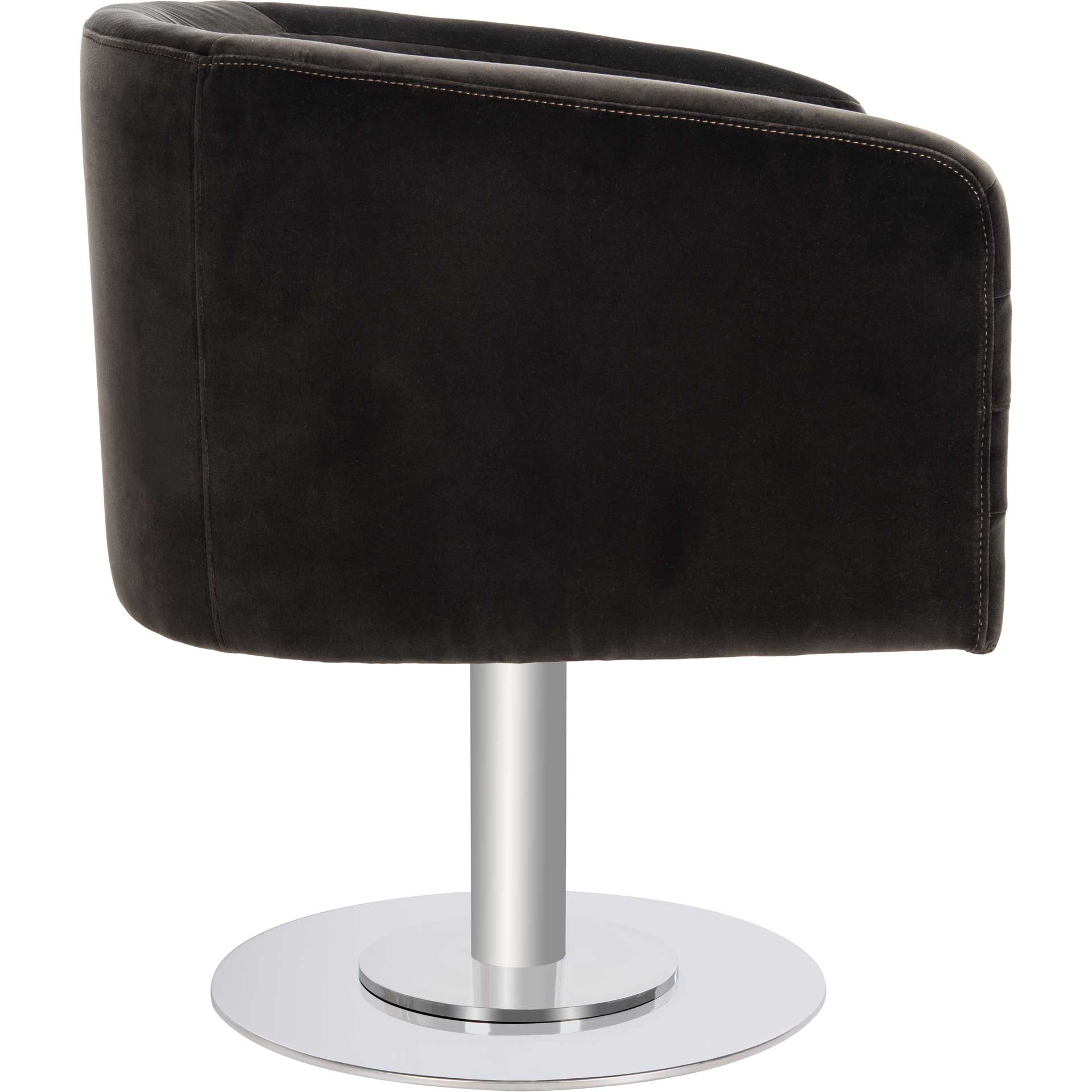 Mavra Velvet Swivel Tub Chair Giotto Shale - Image 3