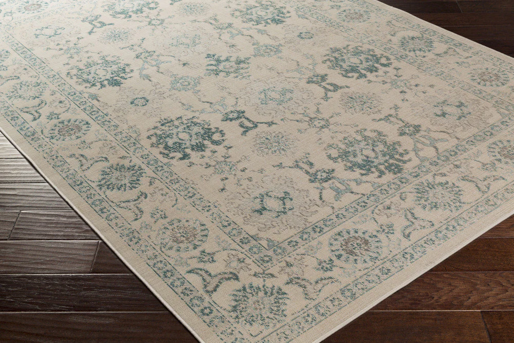 Mavrick Beige/Teal Area Rug - Image 2