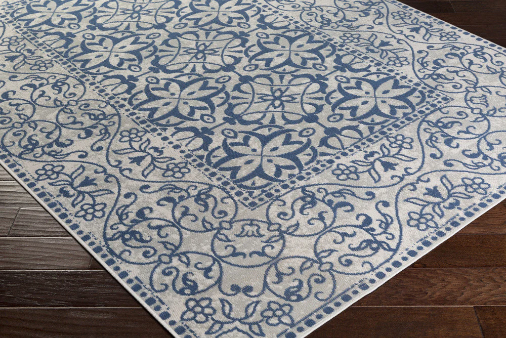 Mavrick Beige/Teal/Light Gray Area Rug - Image 2