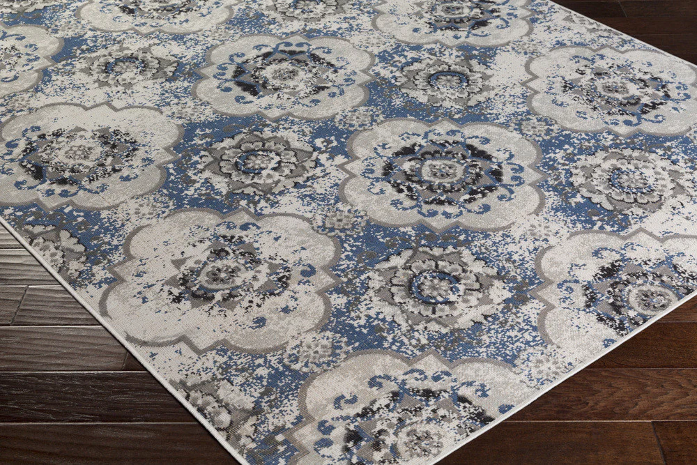 Mavrick Gray/Teal/Beige Area Rug - Image 3