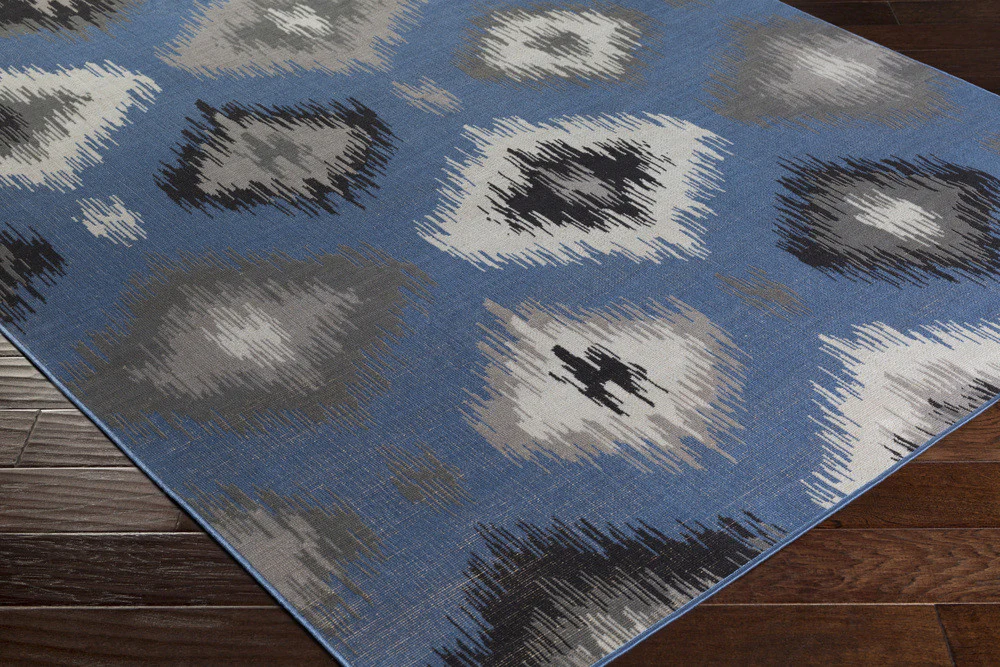 Mavrick Teal/Gray Area Rug - Image 3