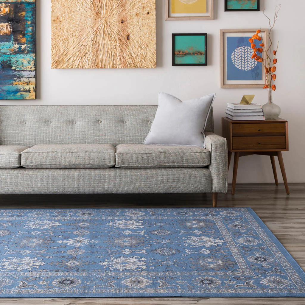 Mavrick Teal/Gray/Whitecap Area Rug - Image 4