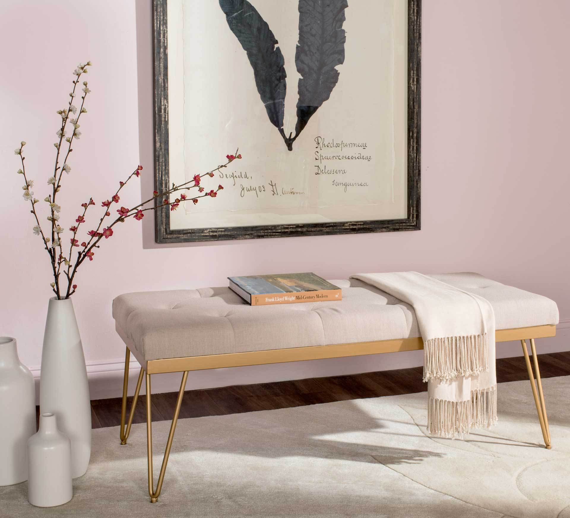 Maxim Bench Beige/Gold - Image 3
