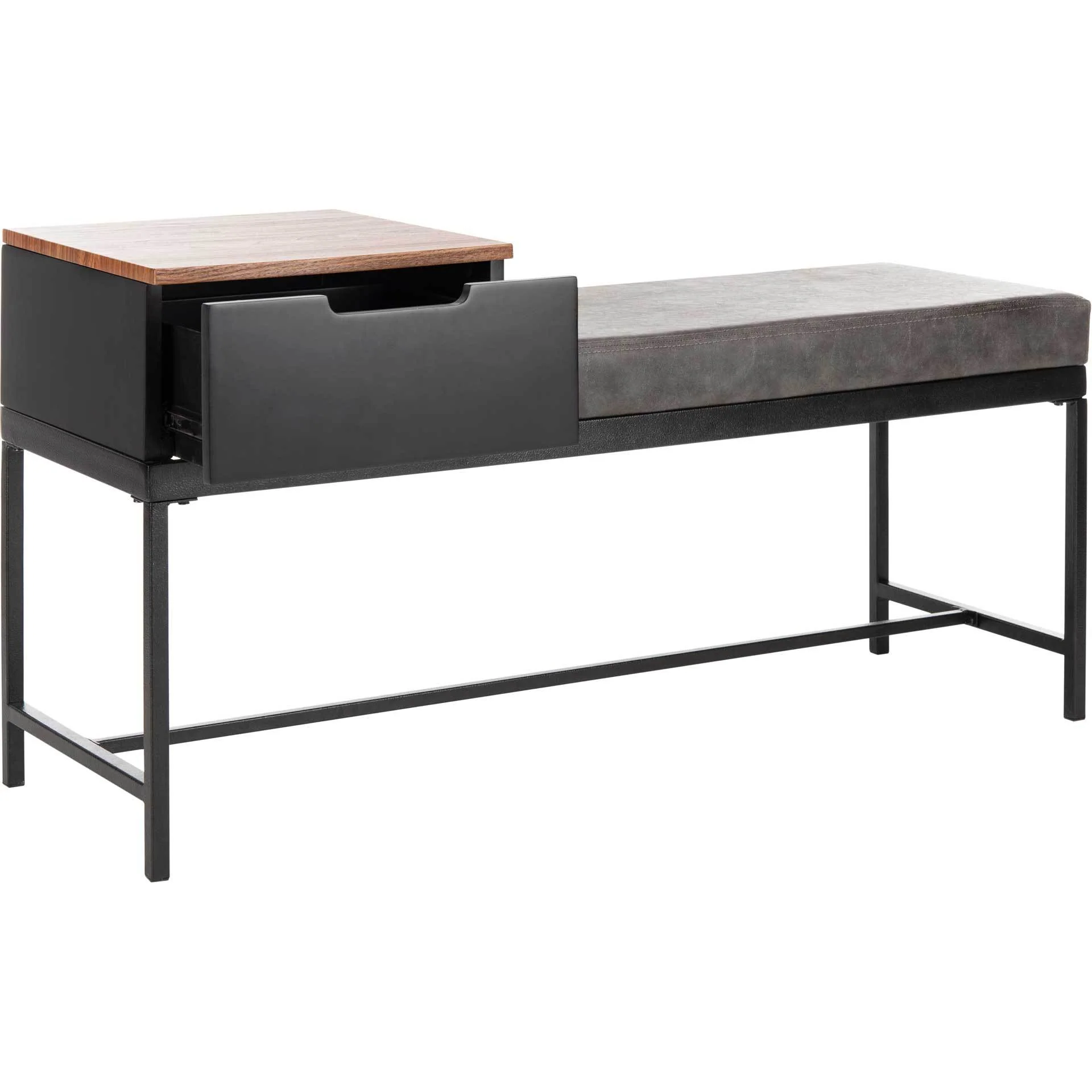 Maxton Bench With Storage Brown/Gray - Image 2