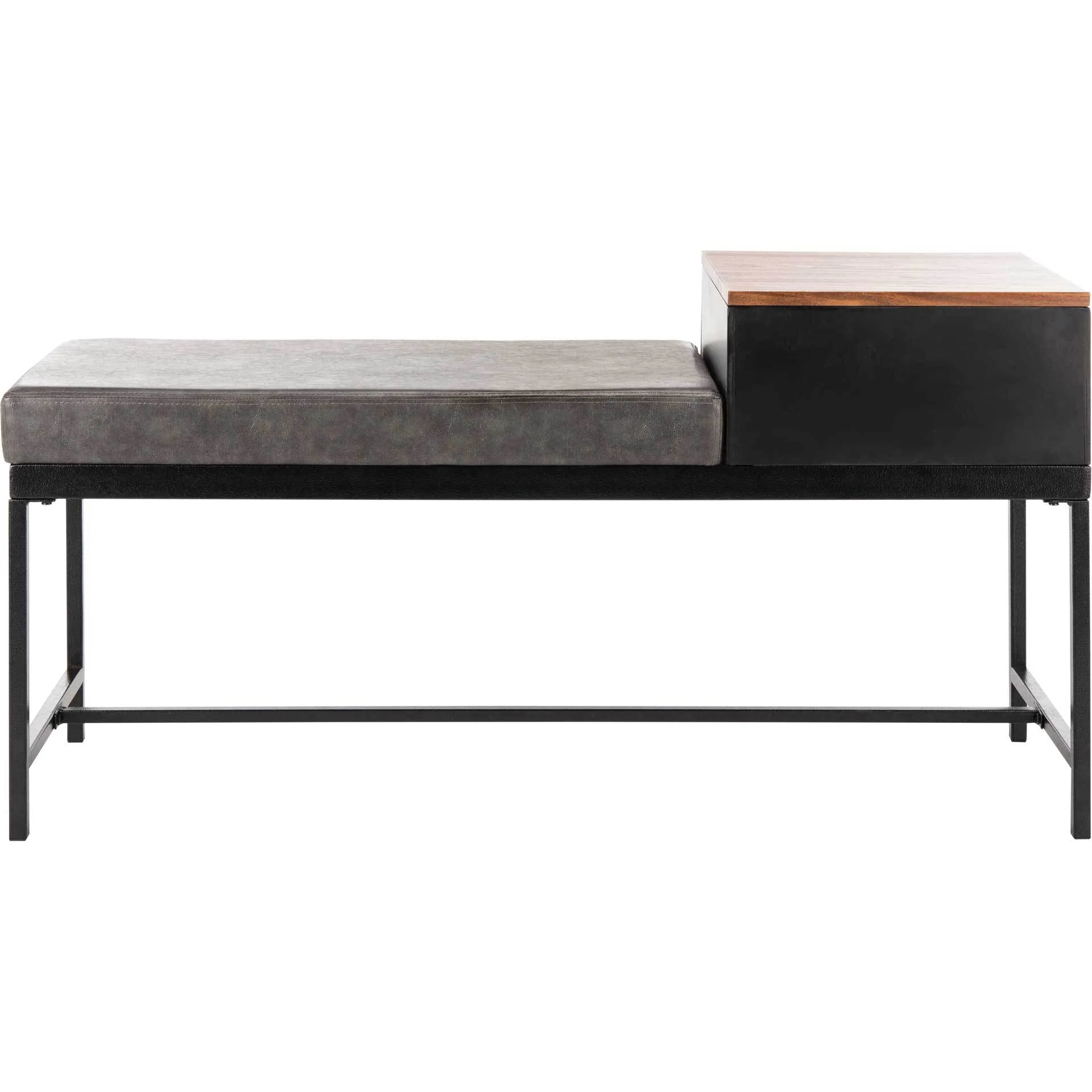 Maxton Bench With Storage Brown/Gray - Image 4