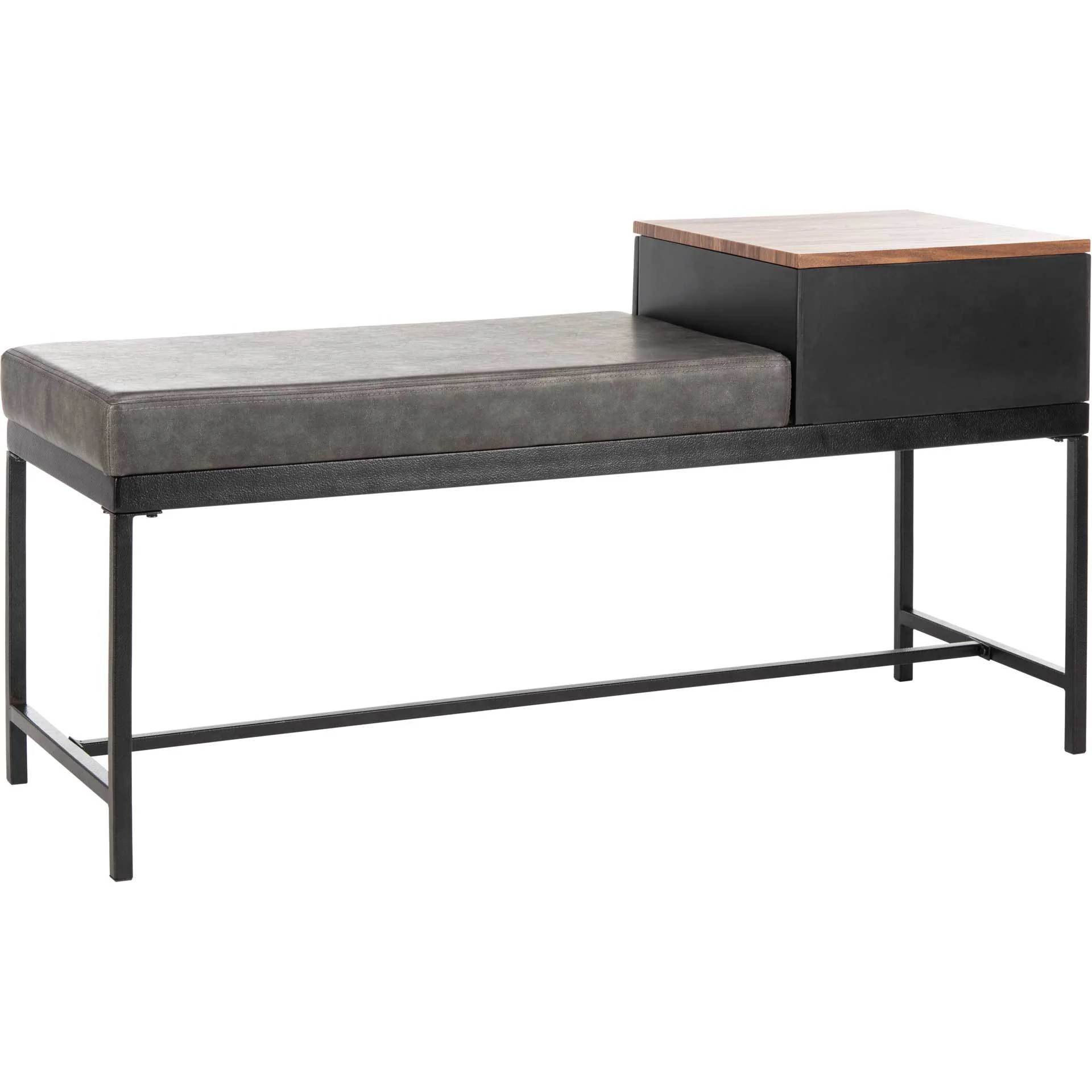 Maxton Bench With Storage Brown/Gray - Image 5