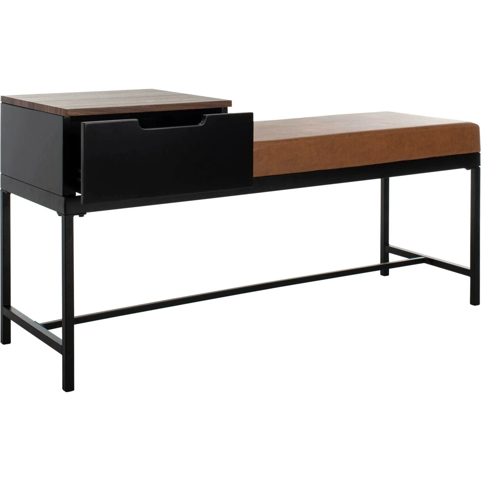 Maxton Bench with Storage Light Brown - Image 2
