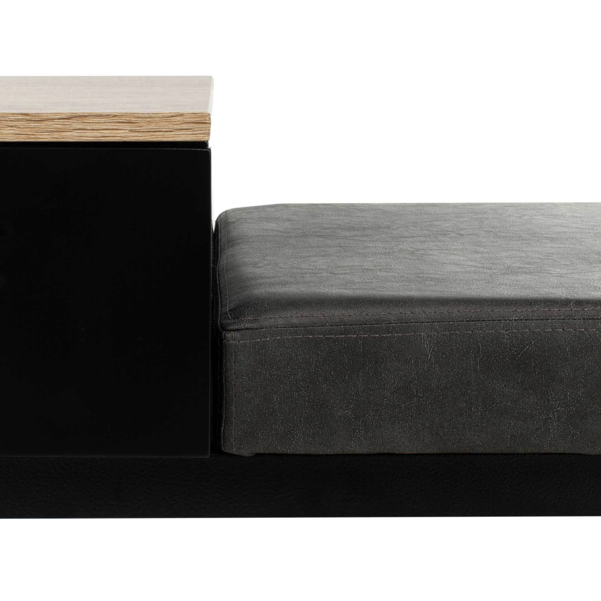 Maxton Bench with Storage Light Oak/Gray - Image 4