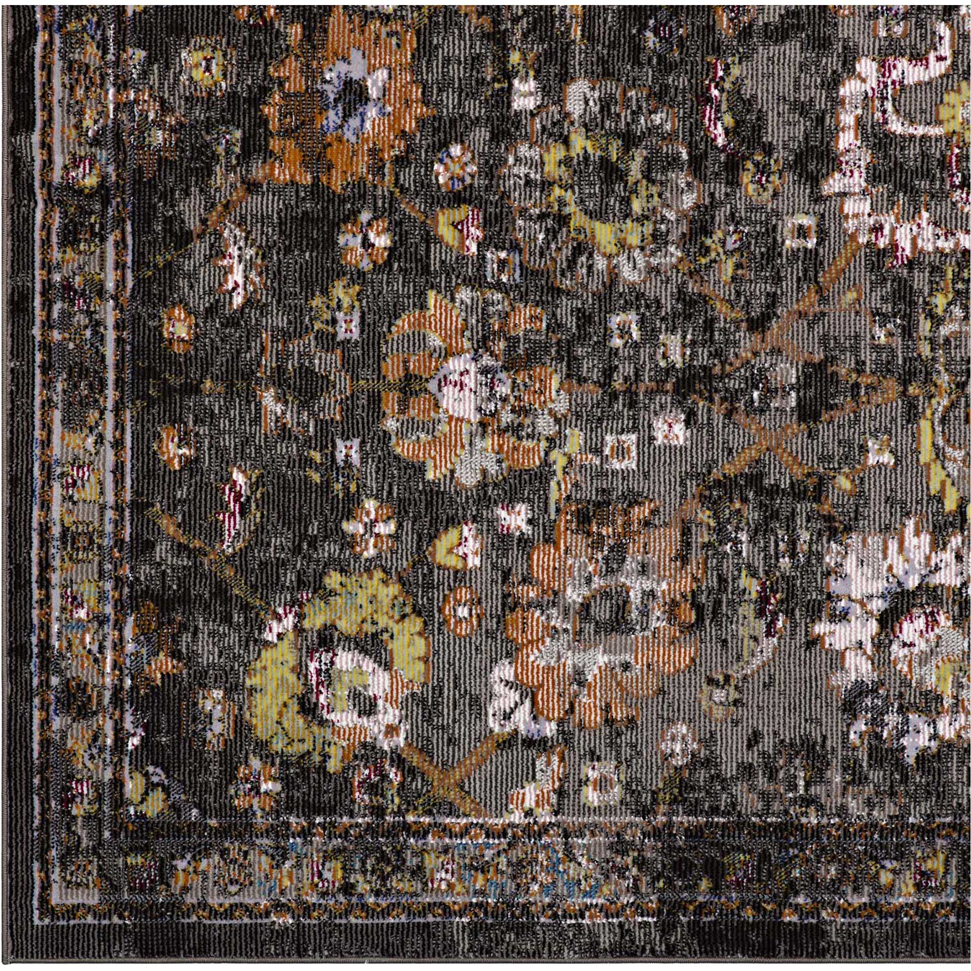 Maynard Area Rug Black/Yellow/Orange - Image 2