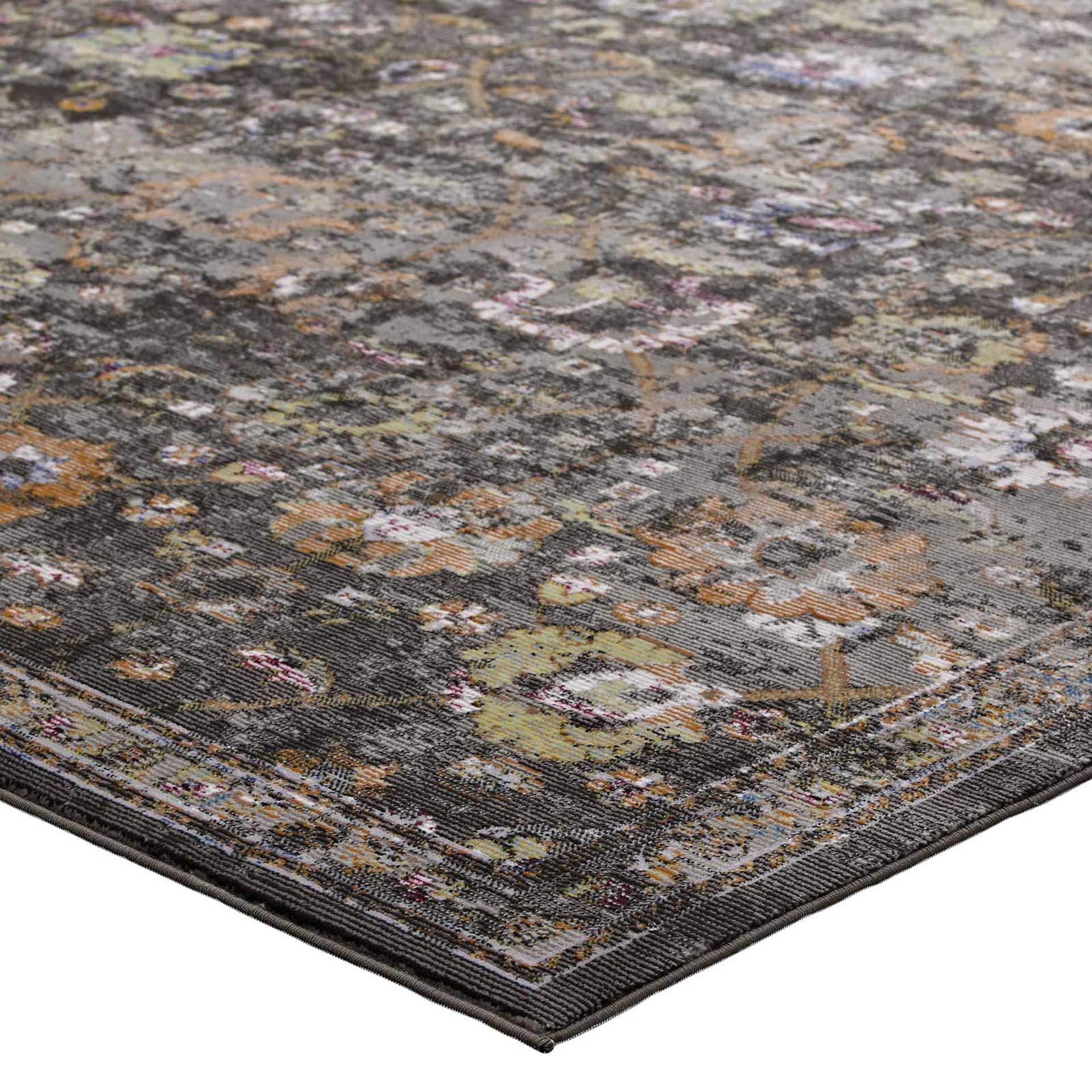 Maynard Area Rug Black/Yellow/Orange - Image 3