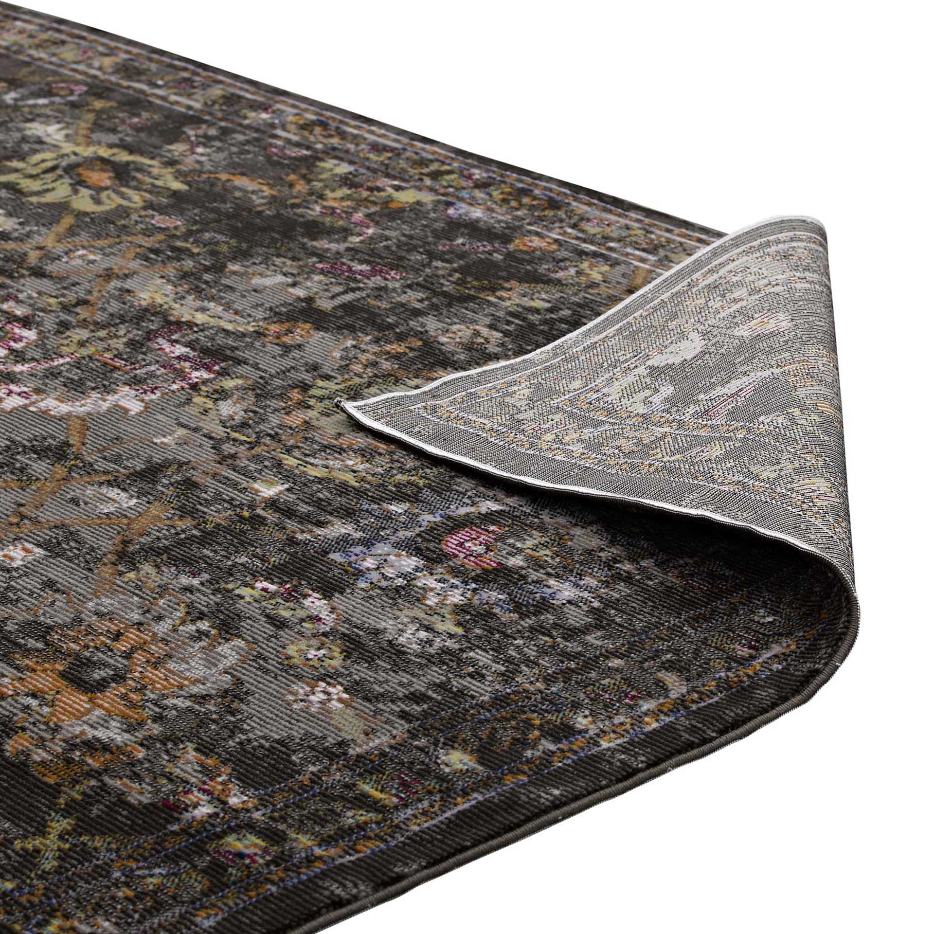 Maynard Area Rug Black/Yellow/Orange - Image 4