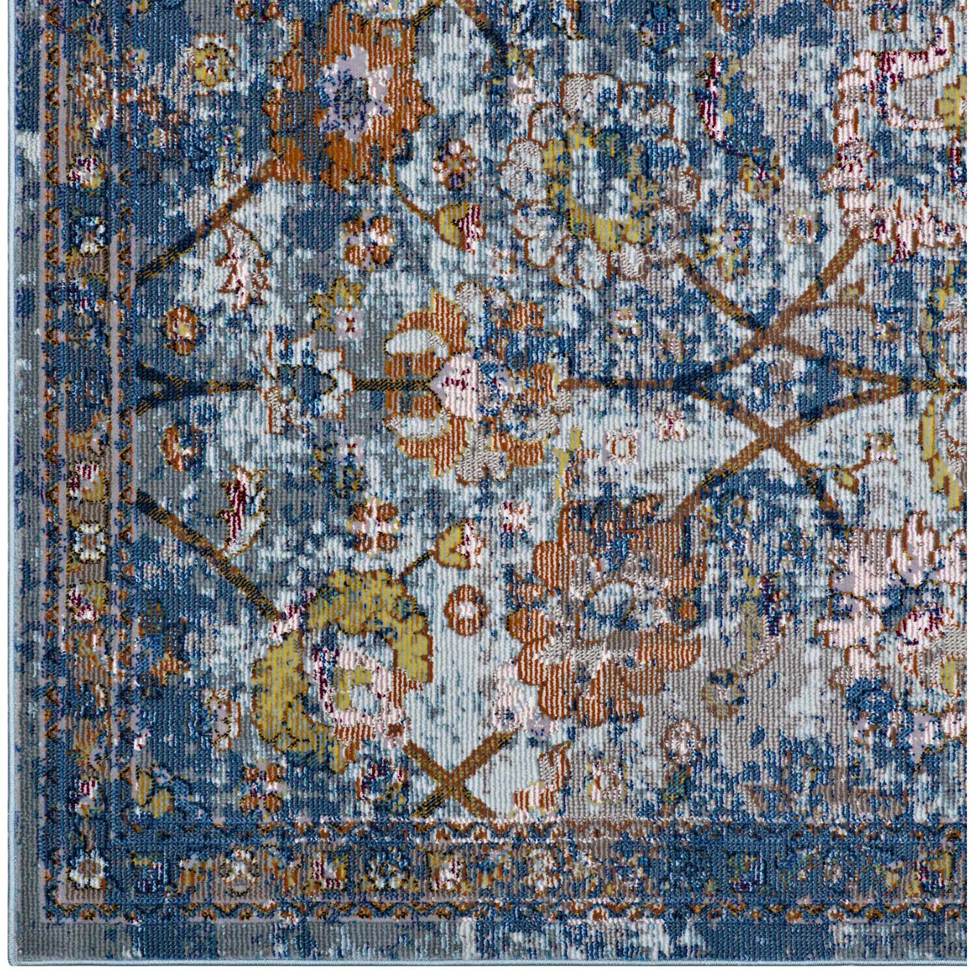Maynard Area Rug Blue/Gray/Yellow/Orange - Image 2