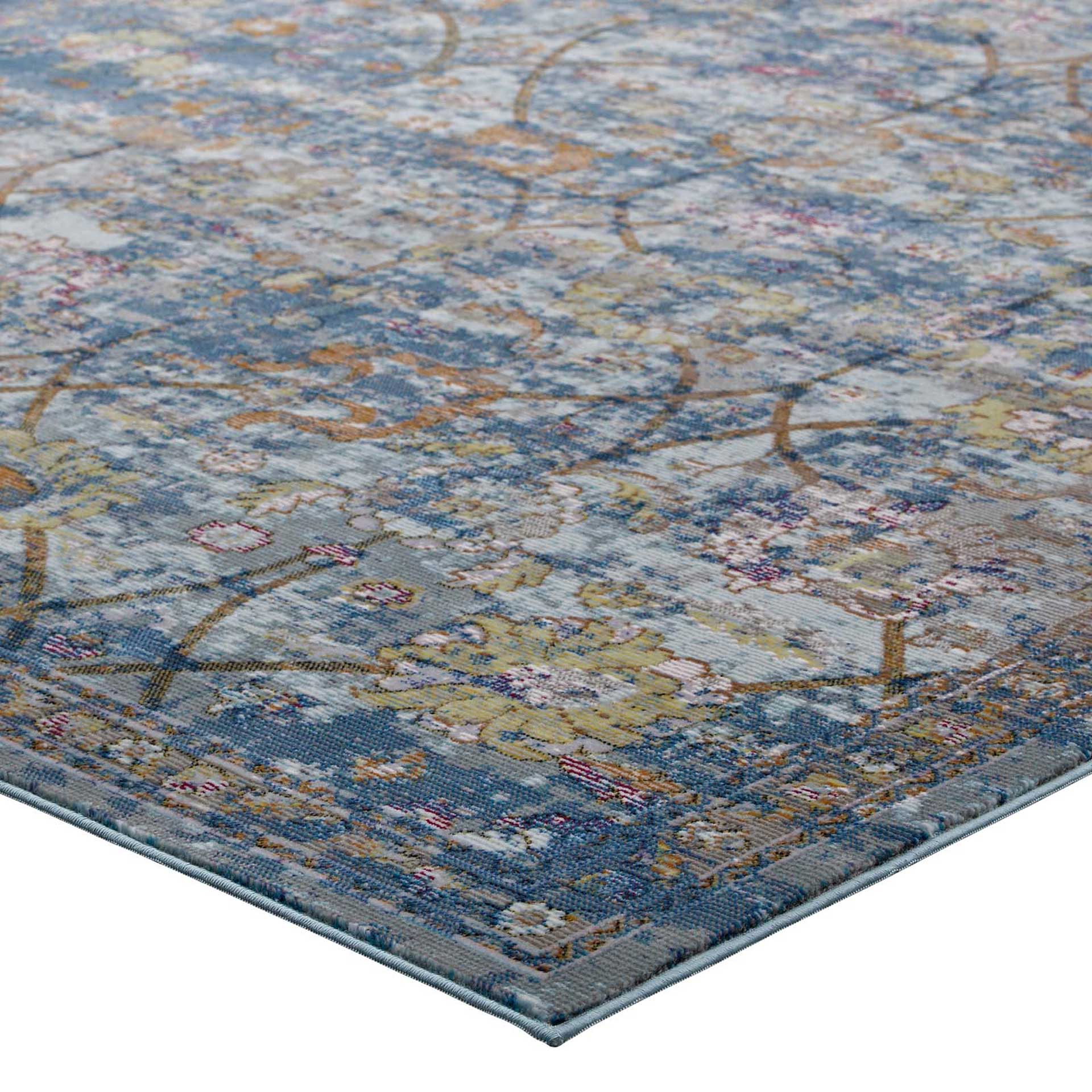 Maynard Area Rug Blue/Gray/Yellow/Orange - Image 3