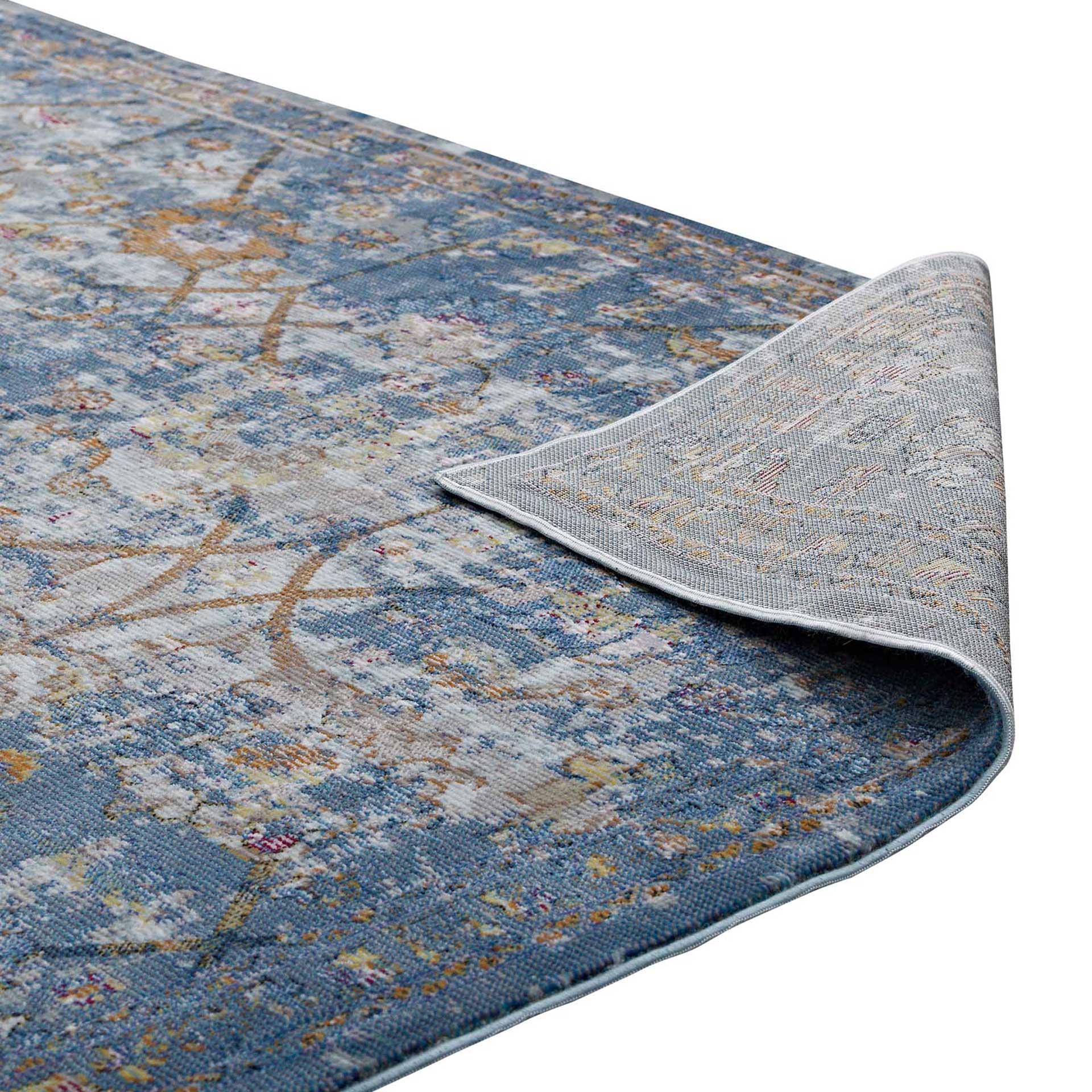 Maynard Area Rug Blue/Gray/Yellow/Orange - Image 4