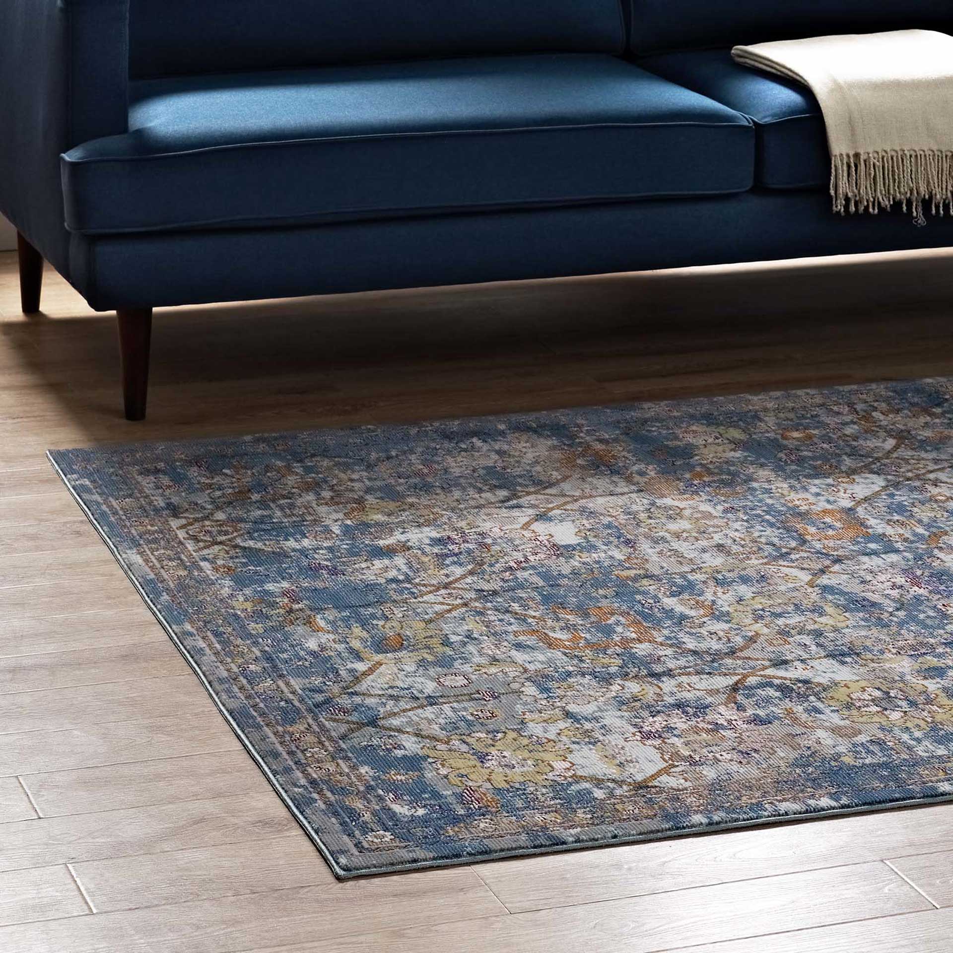 Maynard Area Rug Blue/Gray/Yellow/Orange - Image 5