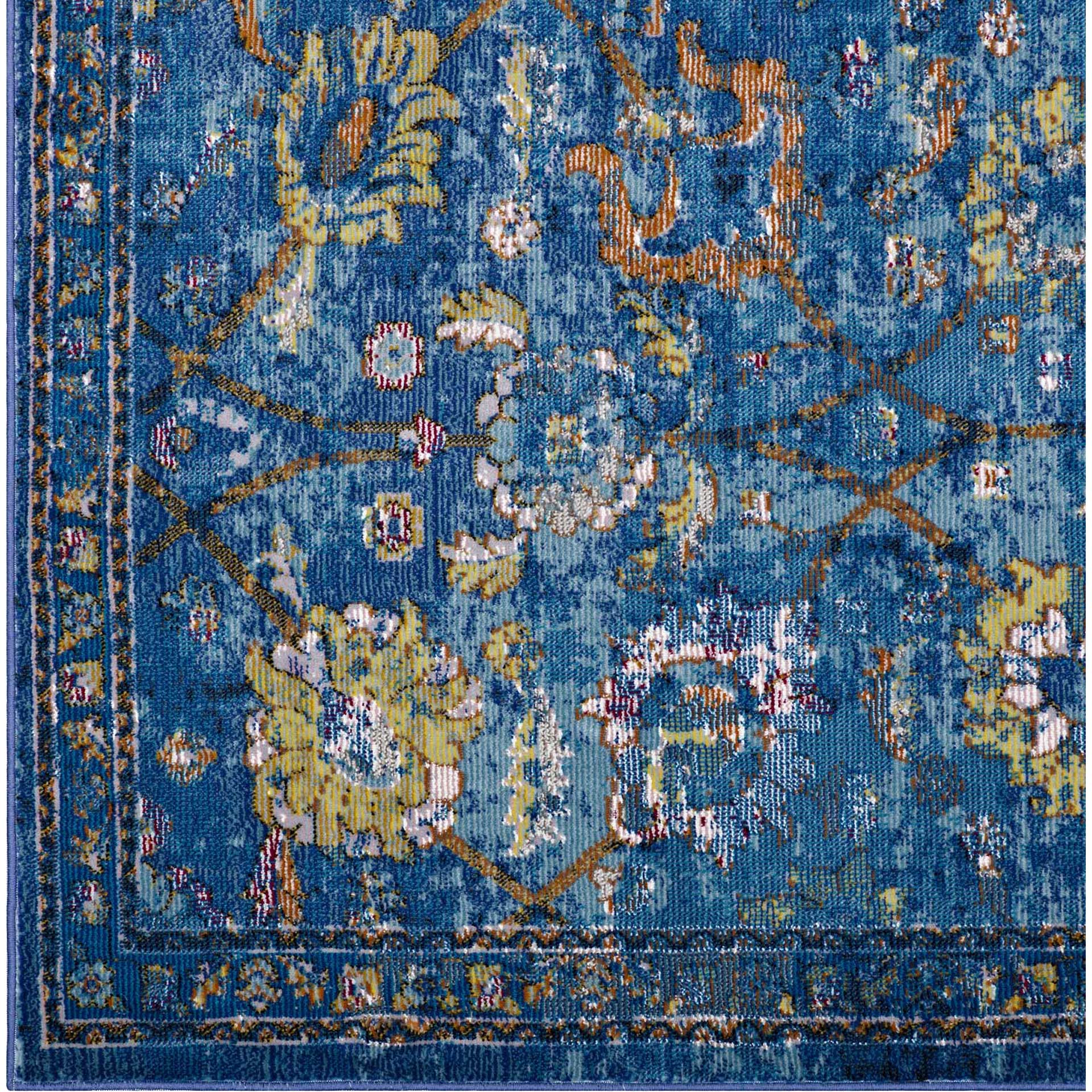 Maynard Area Rug Dark Blue/Yellow/Orange - Image 2