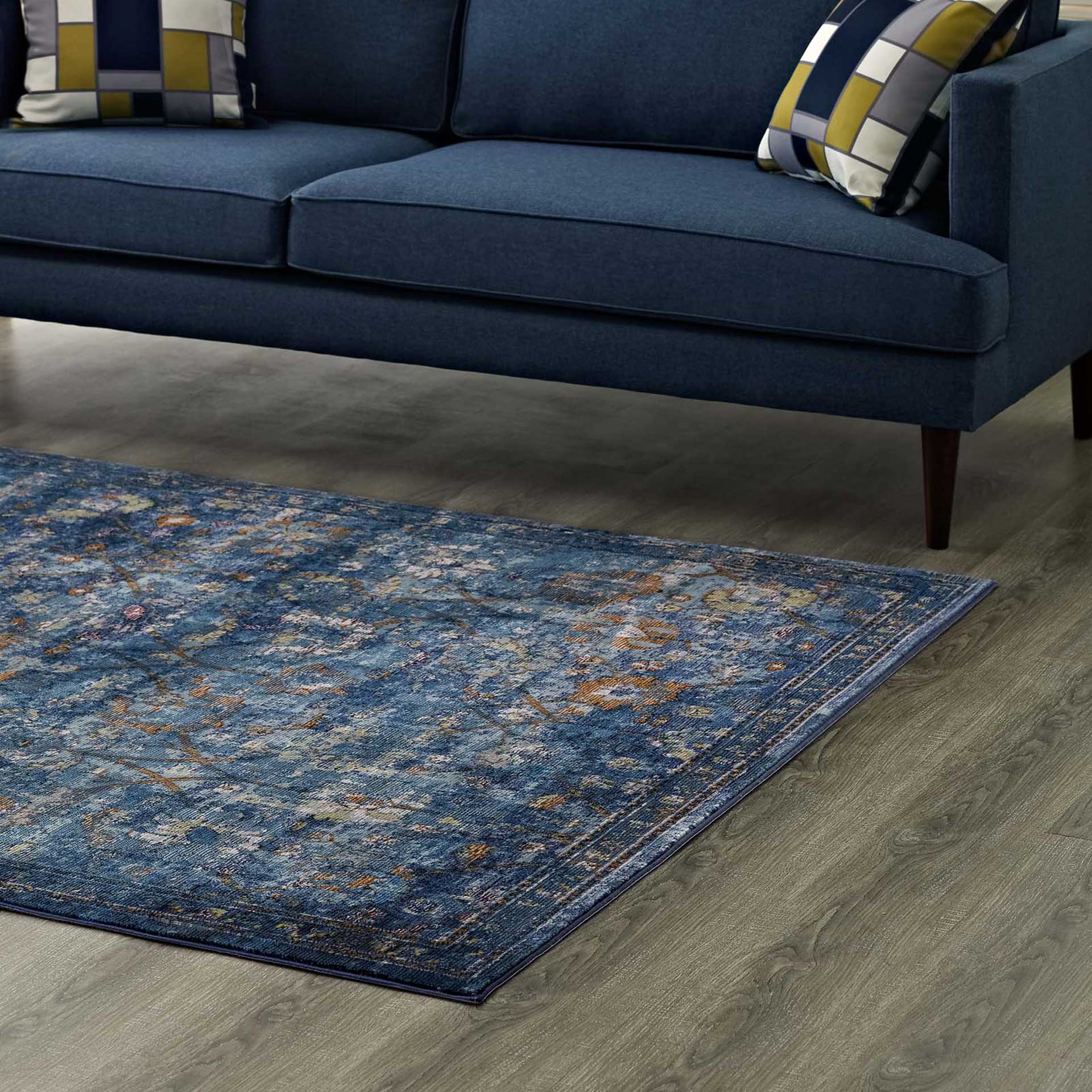 Maynard Area Rug Dark Blue/Yellow/Orange - Image 5