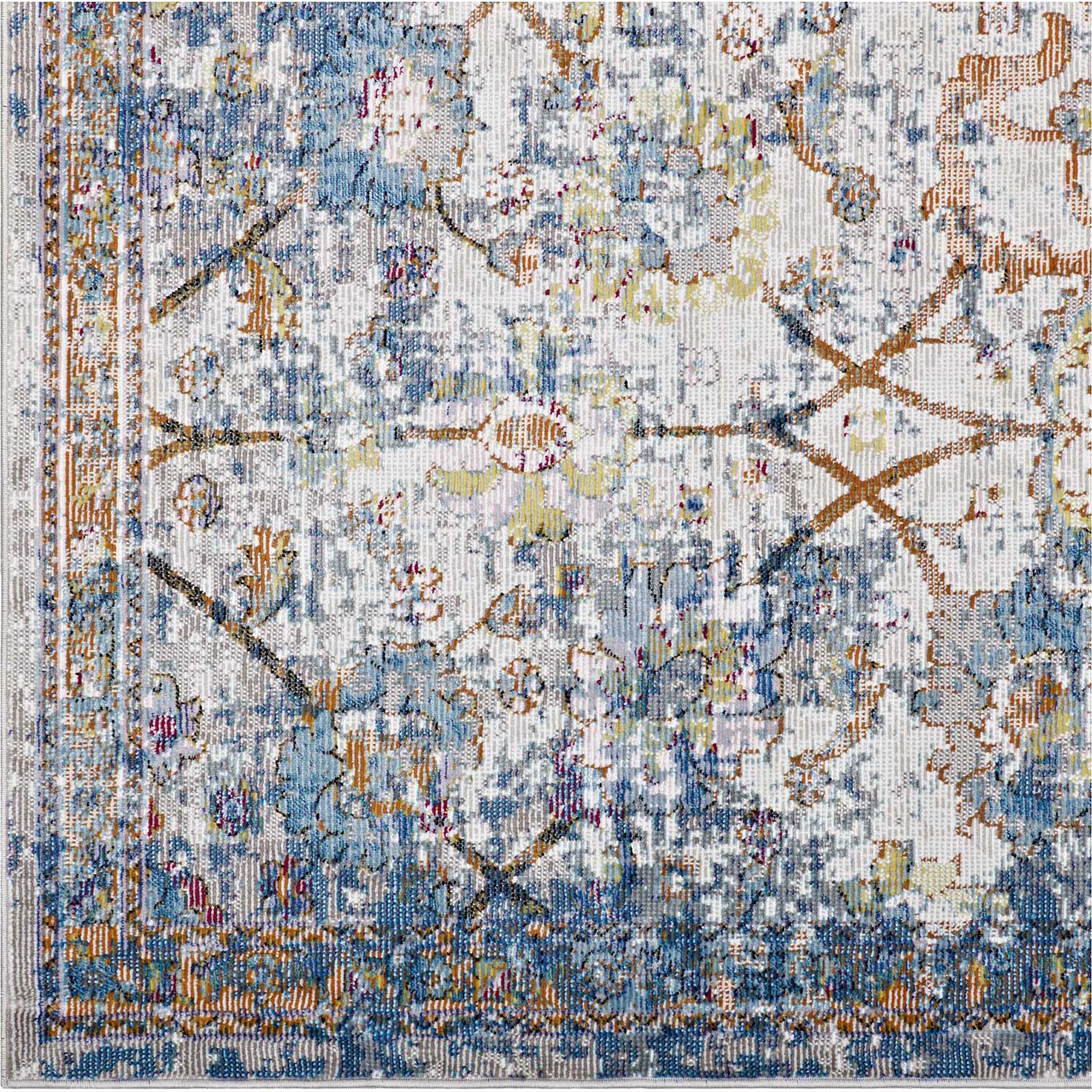 Maynard Area Rug Light Blue/Yellow/Orange - Image 2
