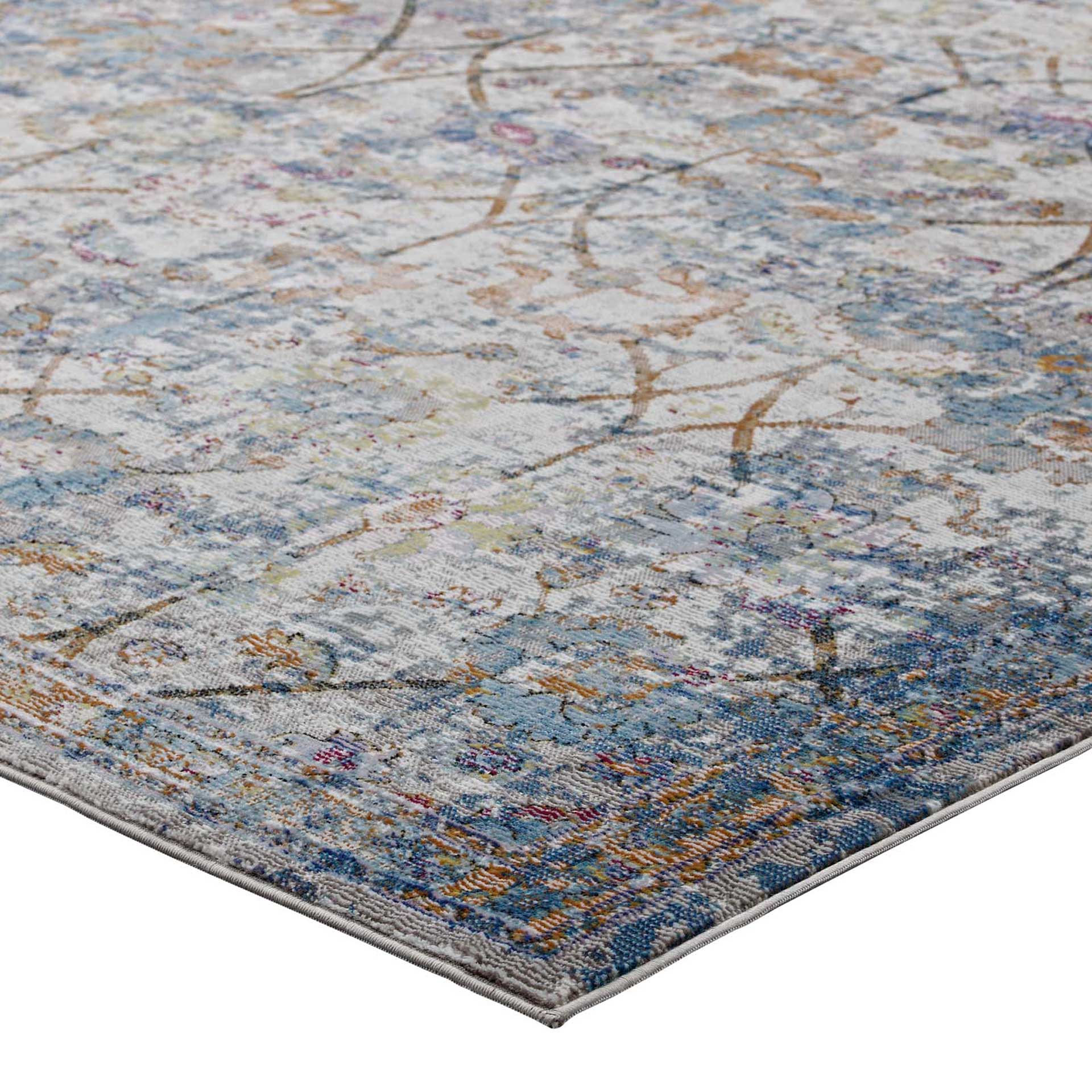Maynard Area Rug Light Blue/Yellow/Orange - Image 3