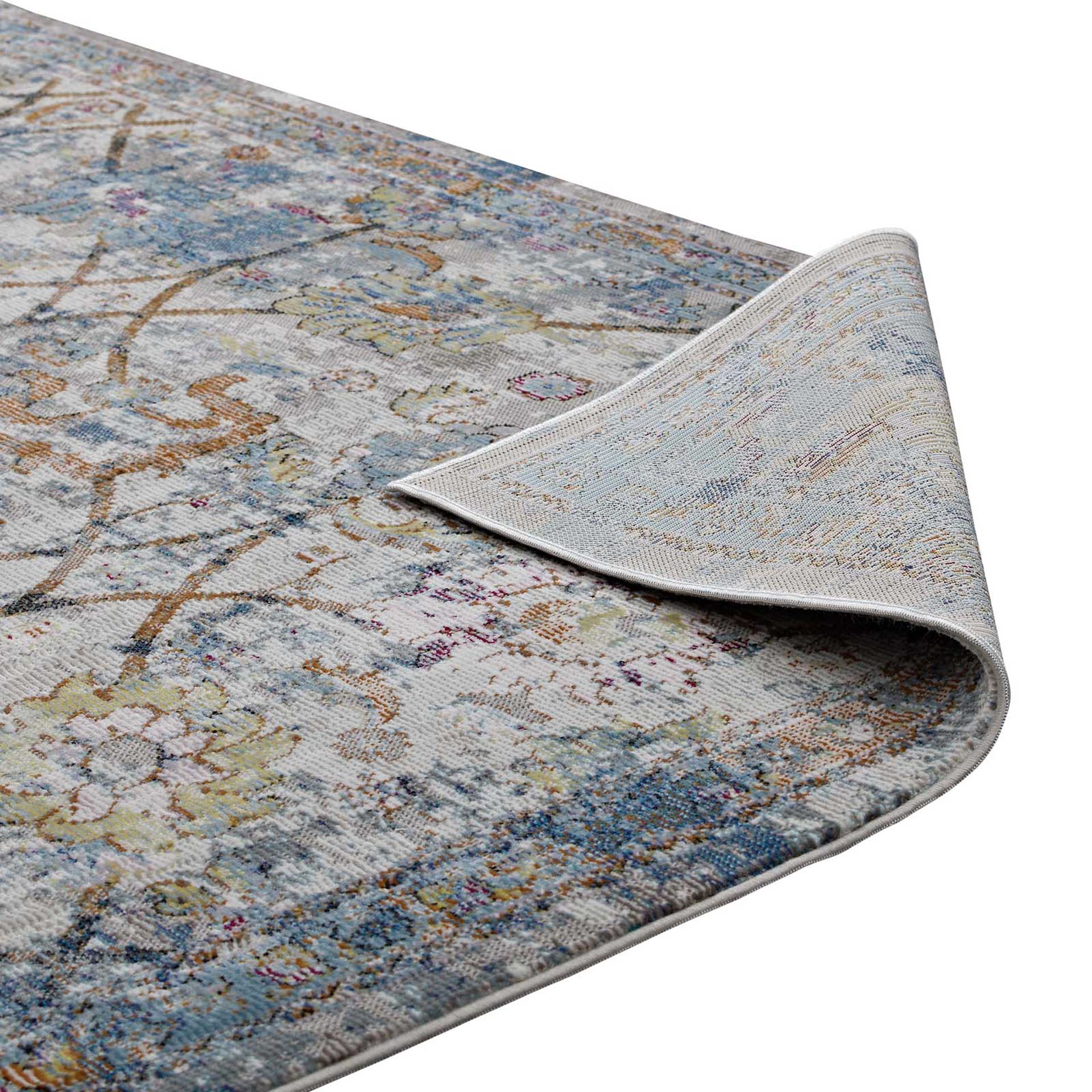 Maynard Area Rug Light Blue/Yellow/Orange - Image 4