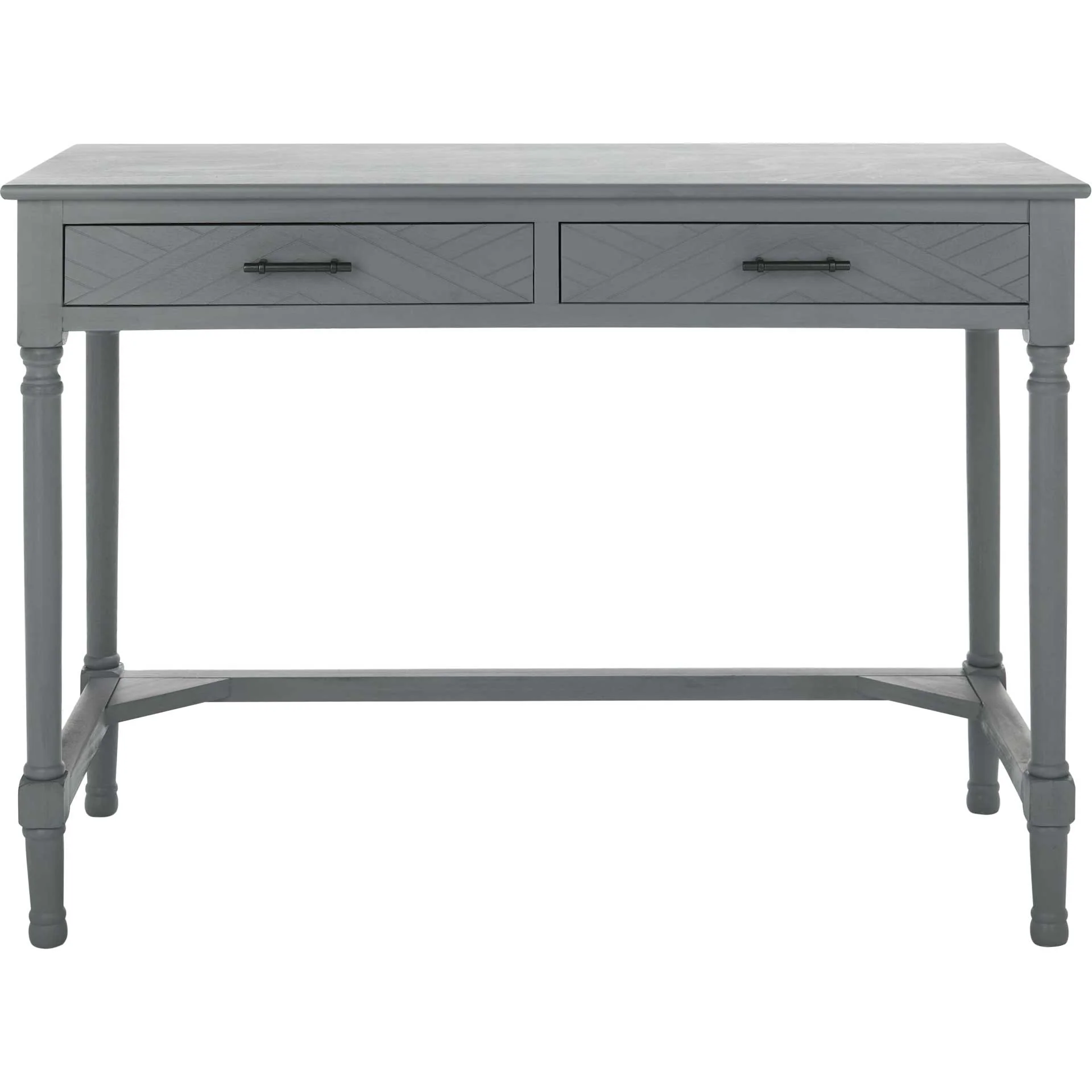 Mckenna 2 Drawer Desk Distressed Gray - Image 2