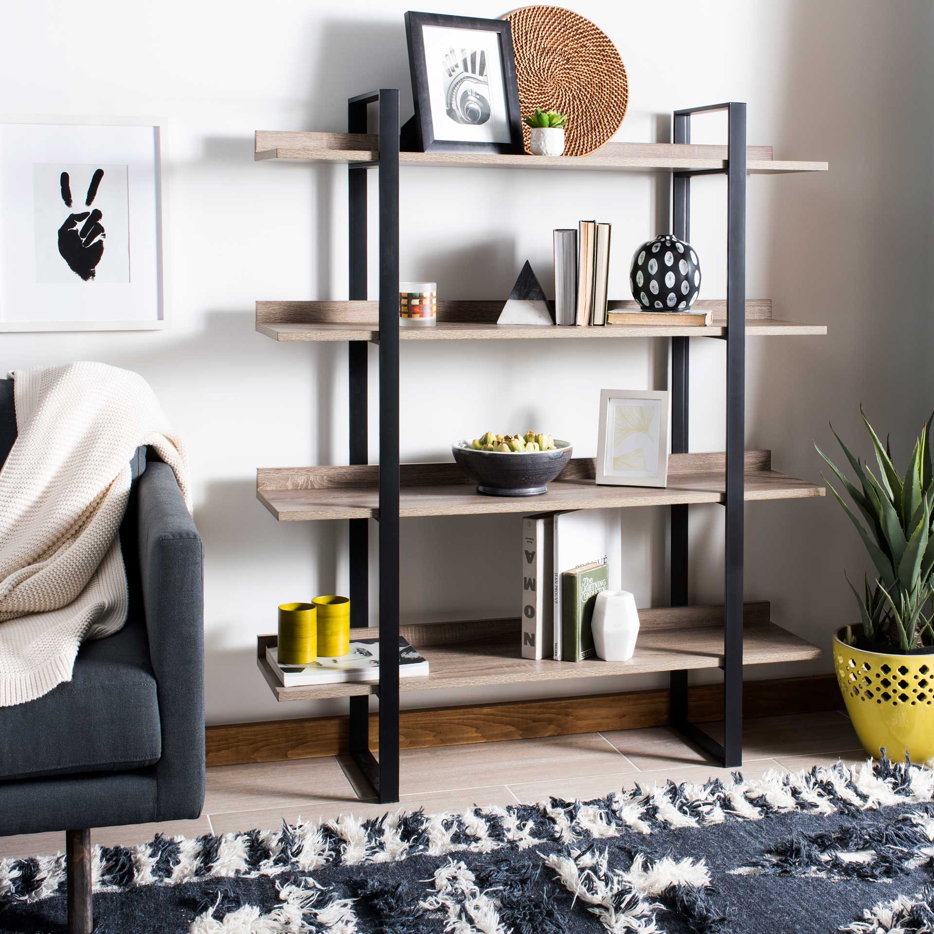 Meadowlark Etagere Oak/Black - Image 7