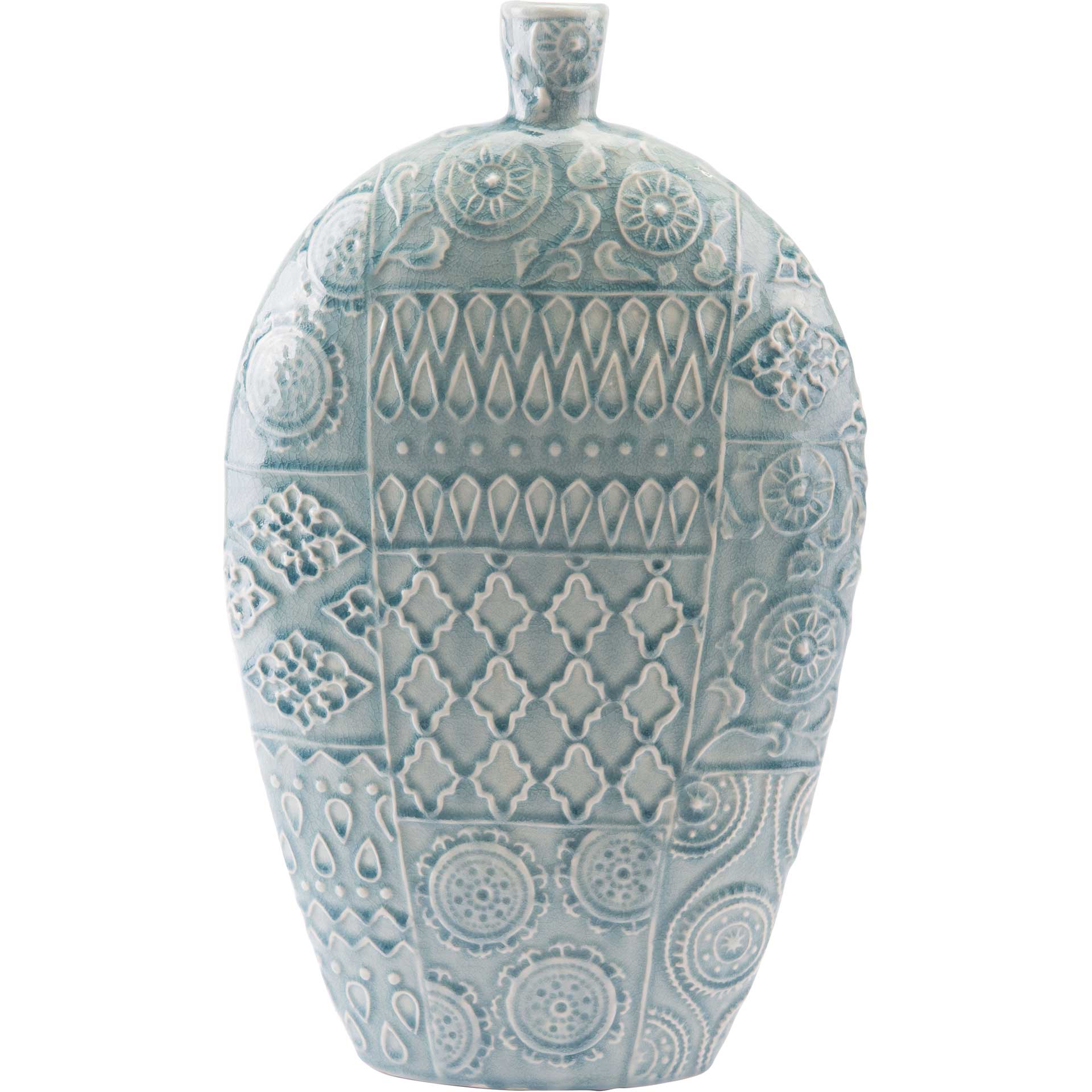 Medallion Vase Blue - Image 2