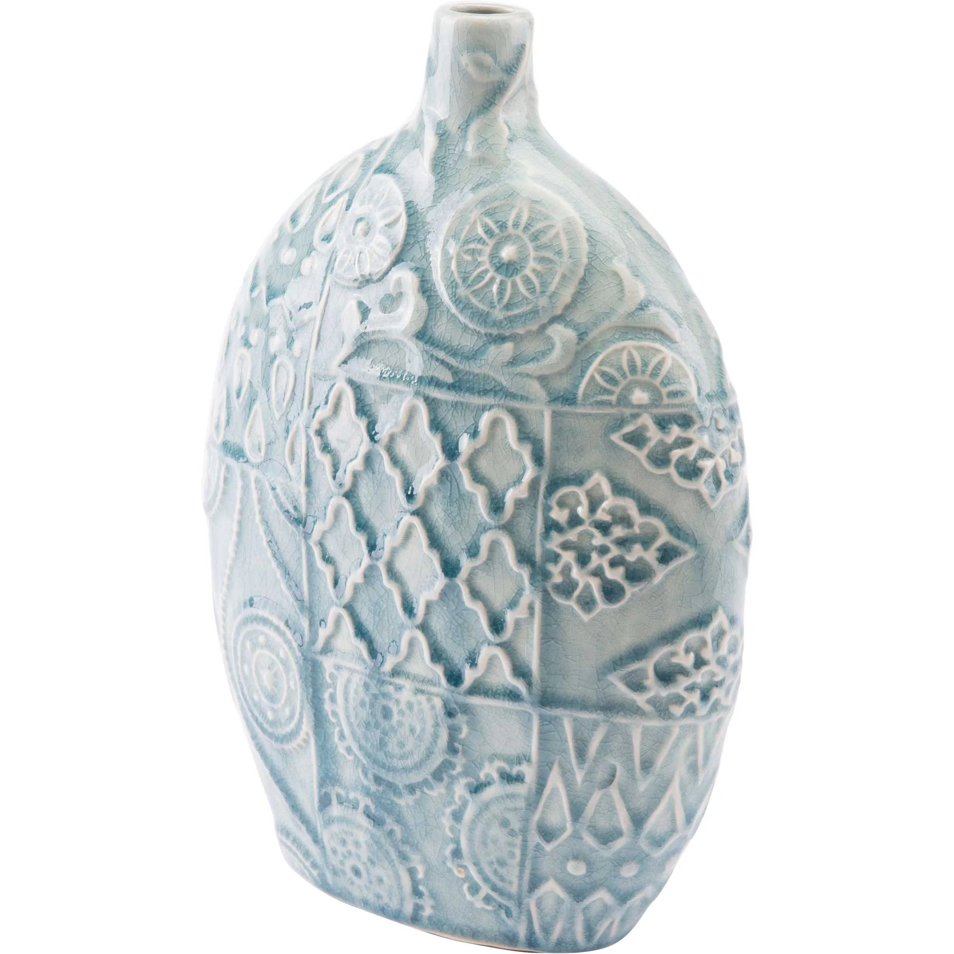 Medallion Vase Blue - Image 5