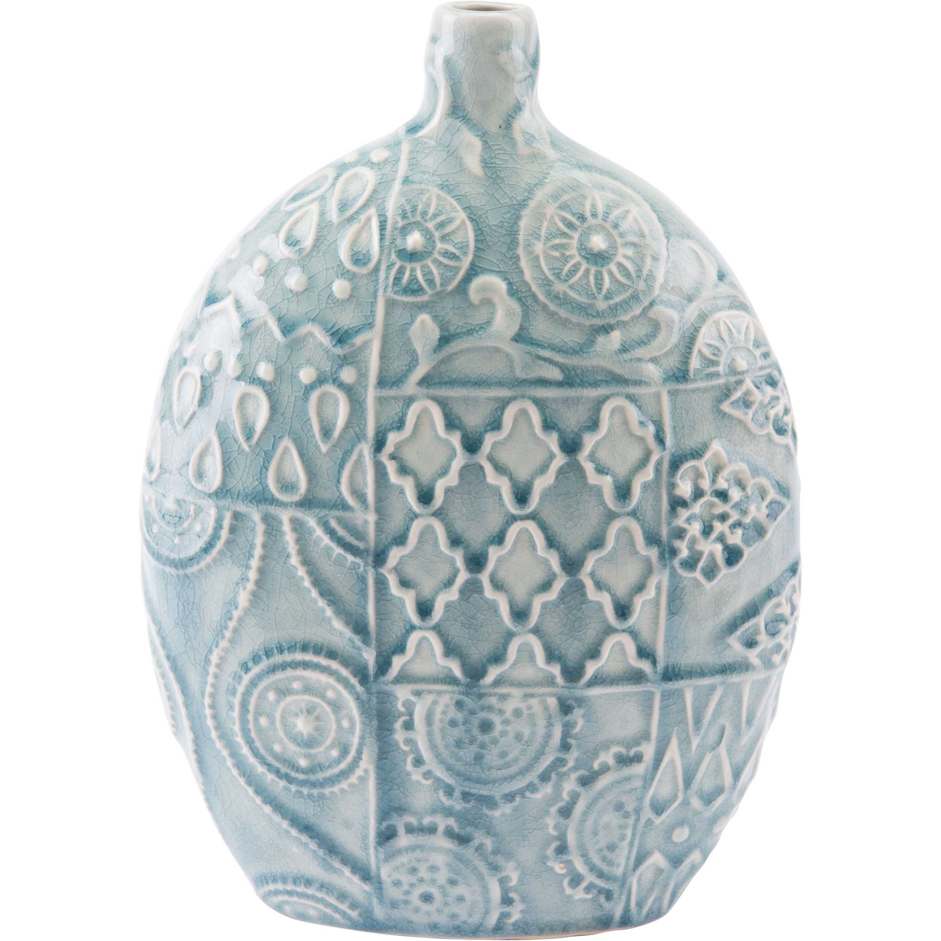 Medallion Vase Blue - Image 6