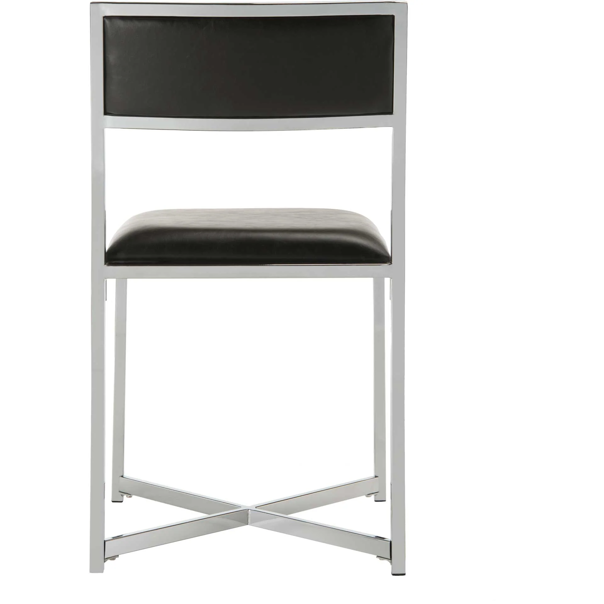 Meera Chrome Side Chair Black/Chrome (Set of 2) - Image 5