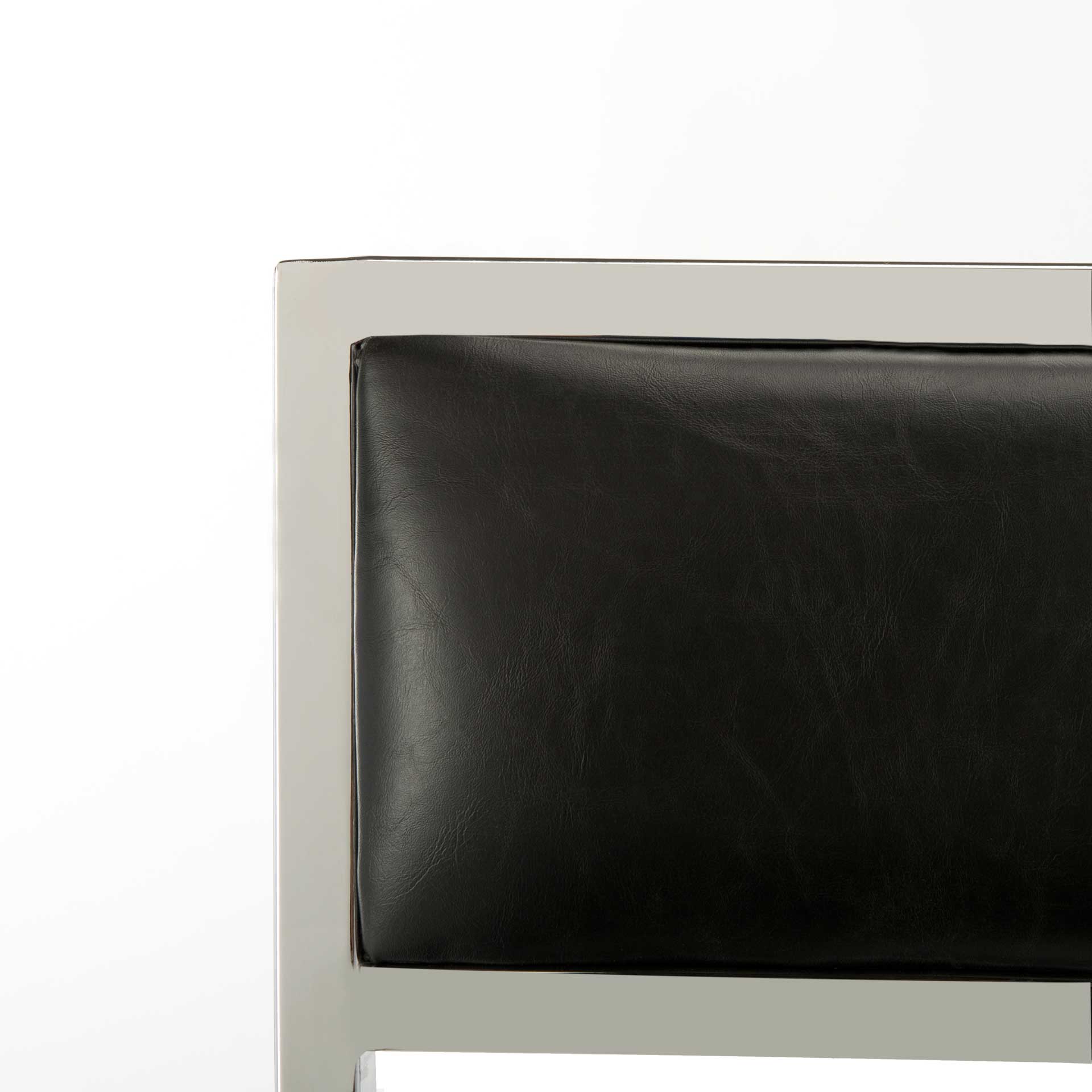 Meera Chrome Side Chair Black/Chrome (Set of 2) - Image 7