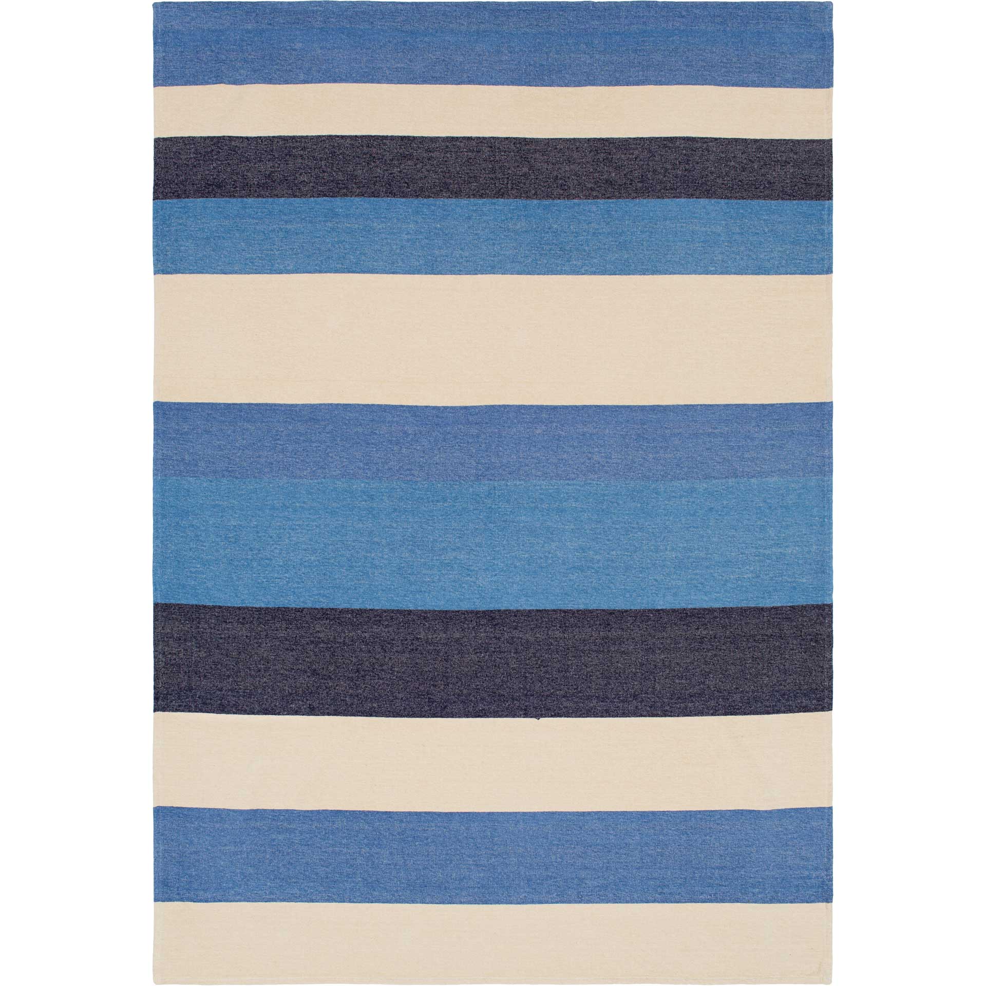 Meera Throw Bright Blue/Navy/Beige - Image 2