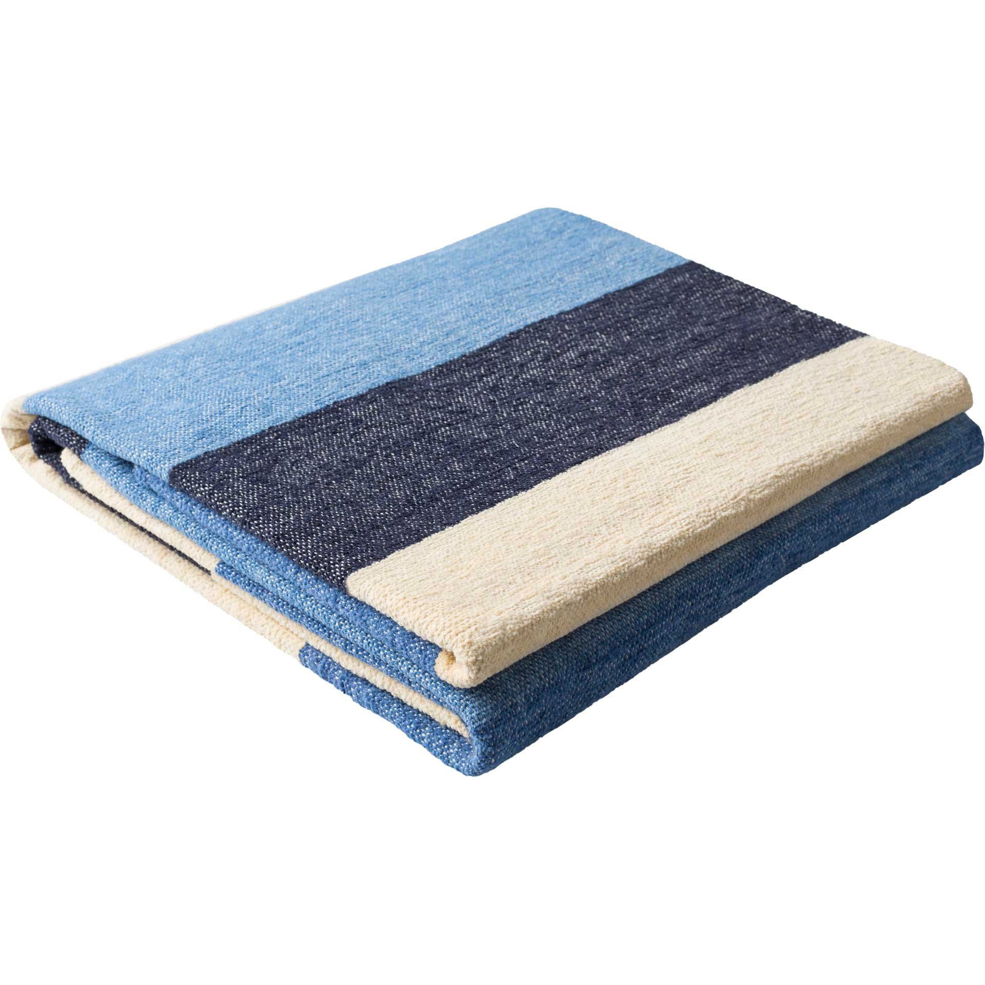 Meera Throw Bright Blue/Navy/Beige - Image 3