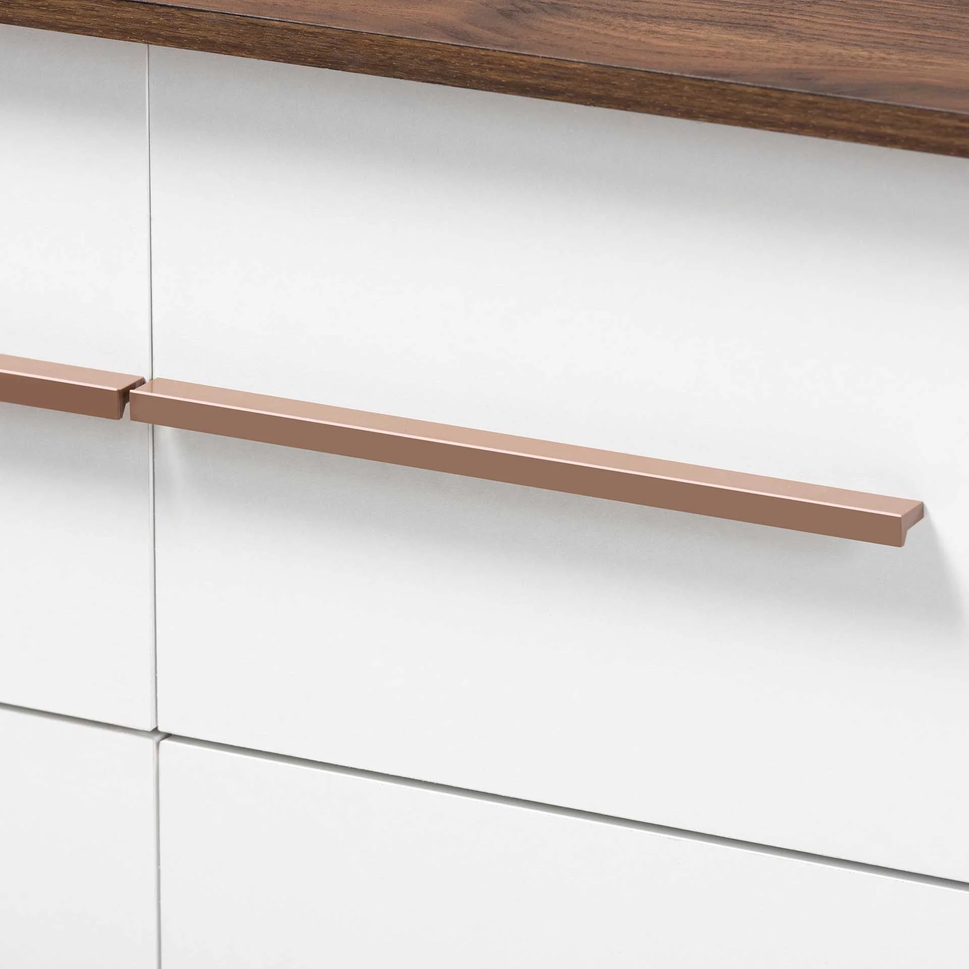 Mega 6-Drawer Dresser White/Walnut - Image 5