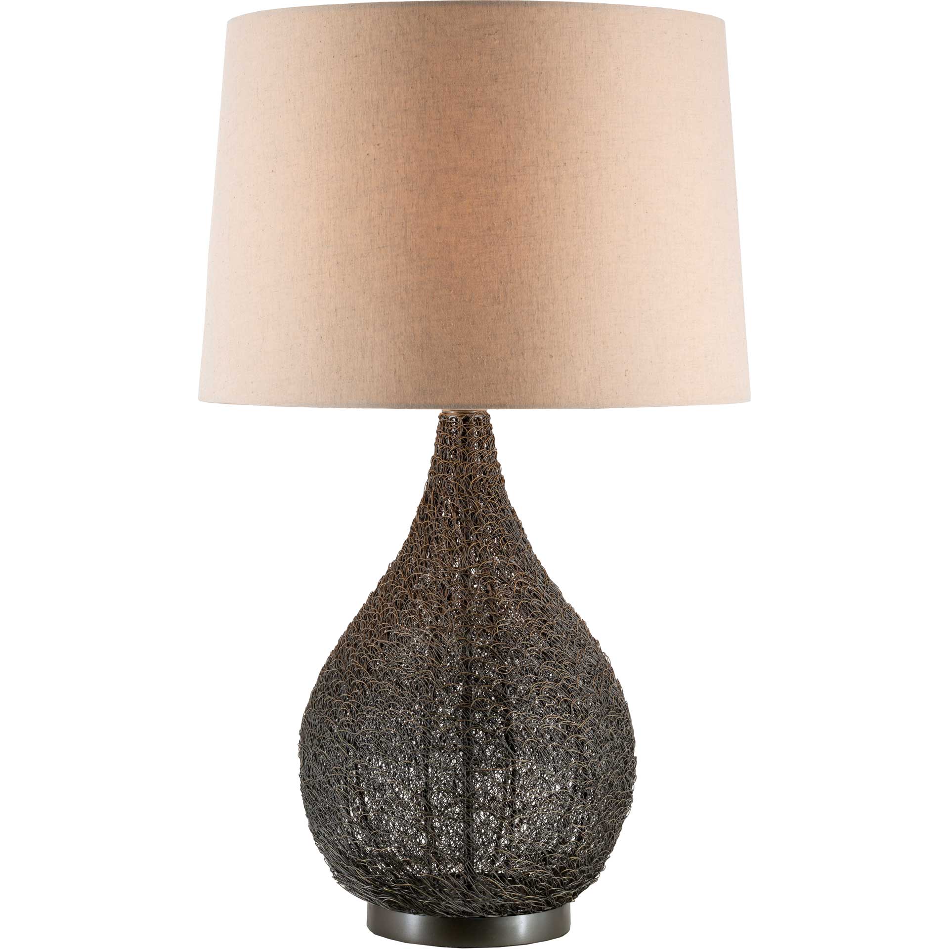 Melani Table Lamp Ivory/Bronze/Beige - Image 2
