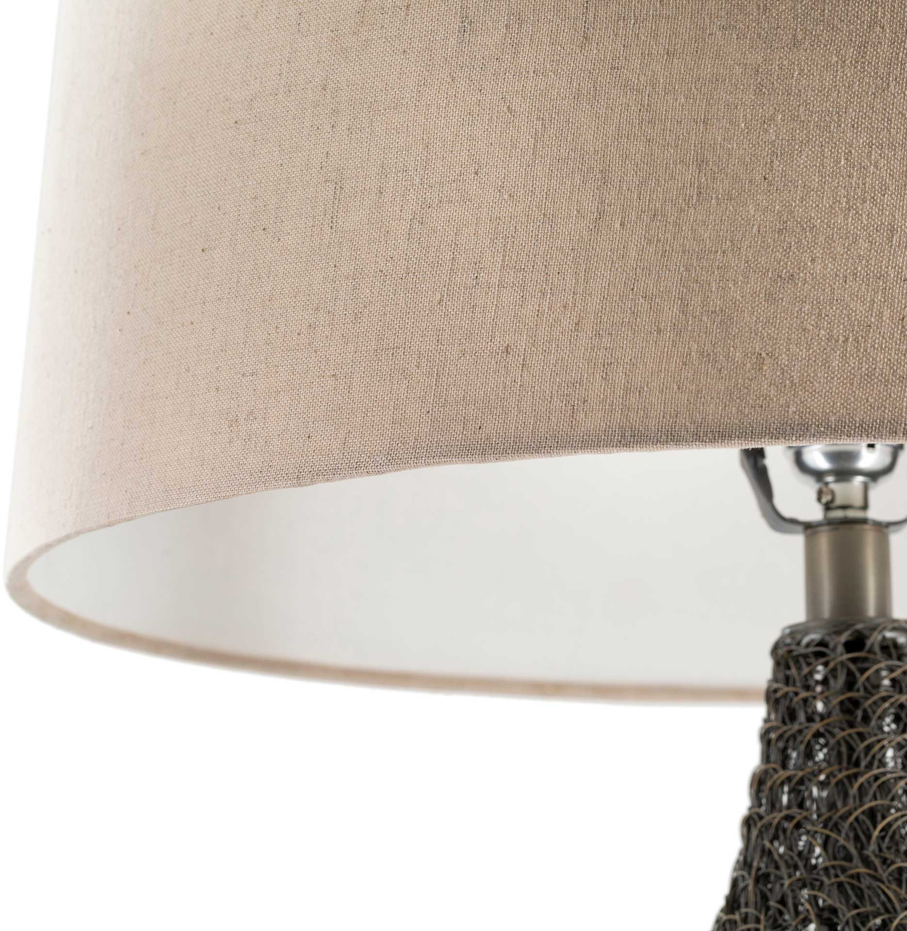 Melani Table Lamp Ivory/Bronze/Beige - Image 3