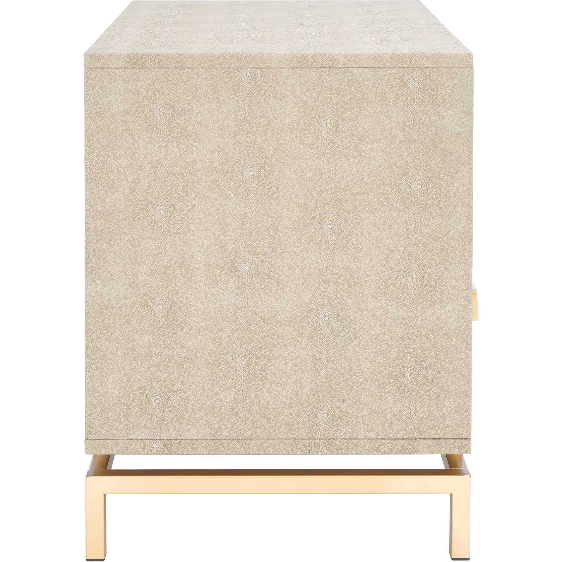 Melina 1 Shelf 1 Drawer Nightstand Light Taupe/Brass - Image 3