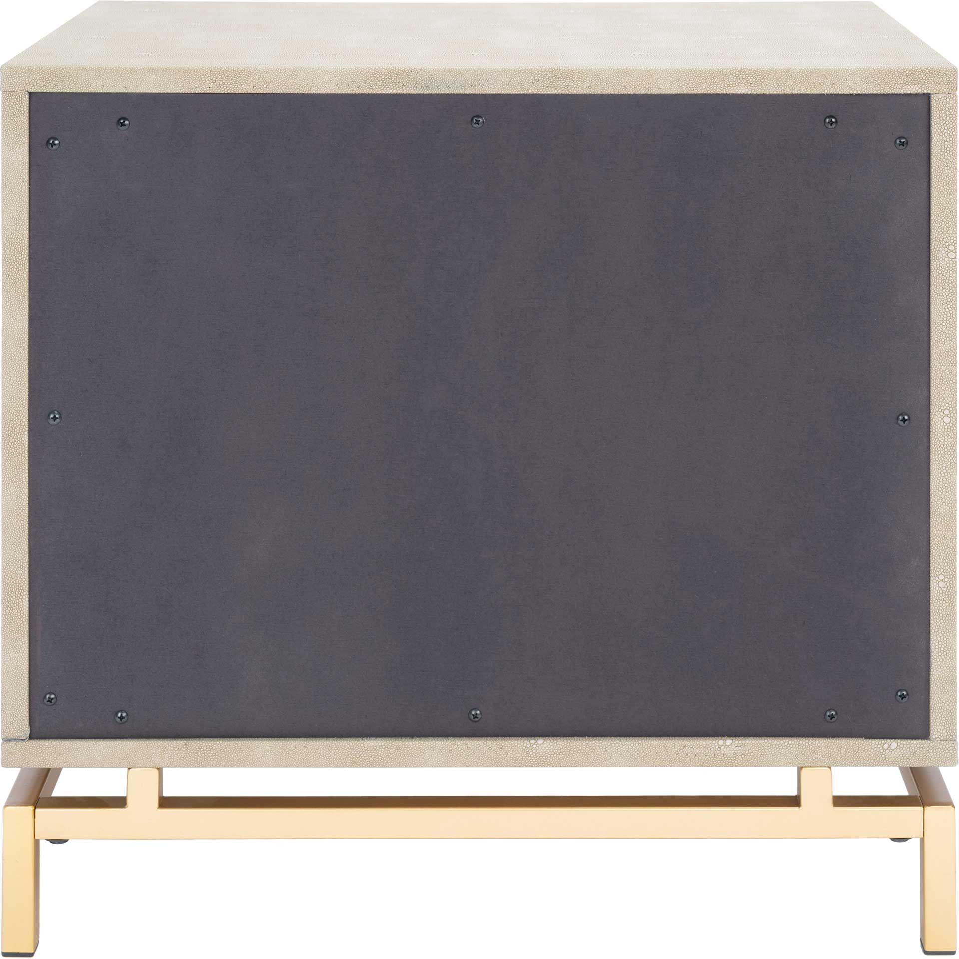 Melina 1 Shelf 1 Drawer Nightstand Light Taupe/Brass - Image 4