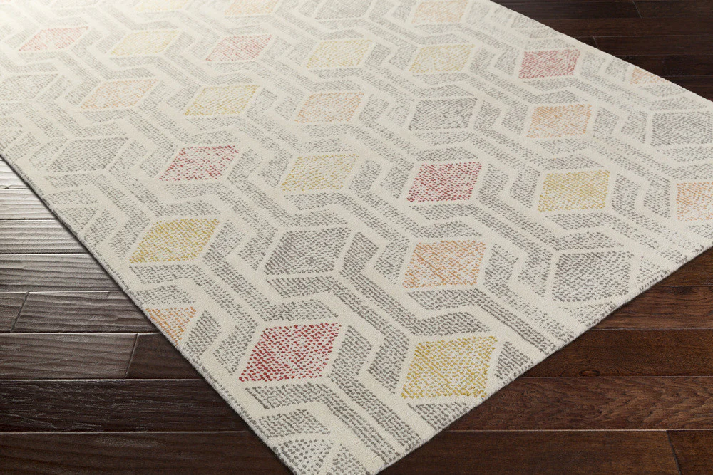 Melody Ivory/Gray/Cherry Area Rug - Image 2