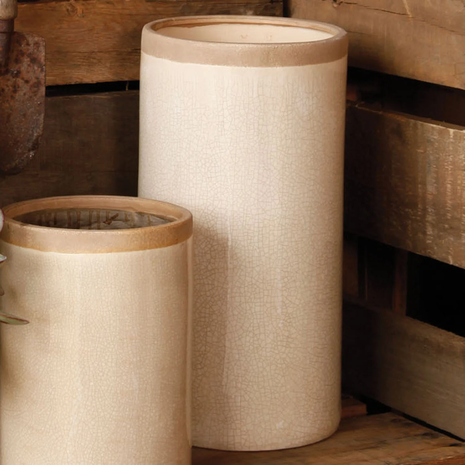 Merlin Large Cylinder Vase White - Image 2