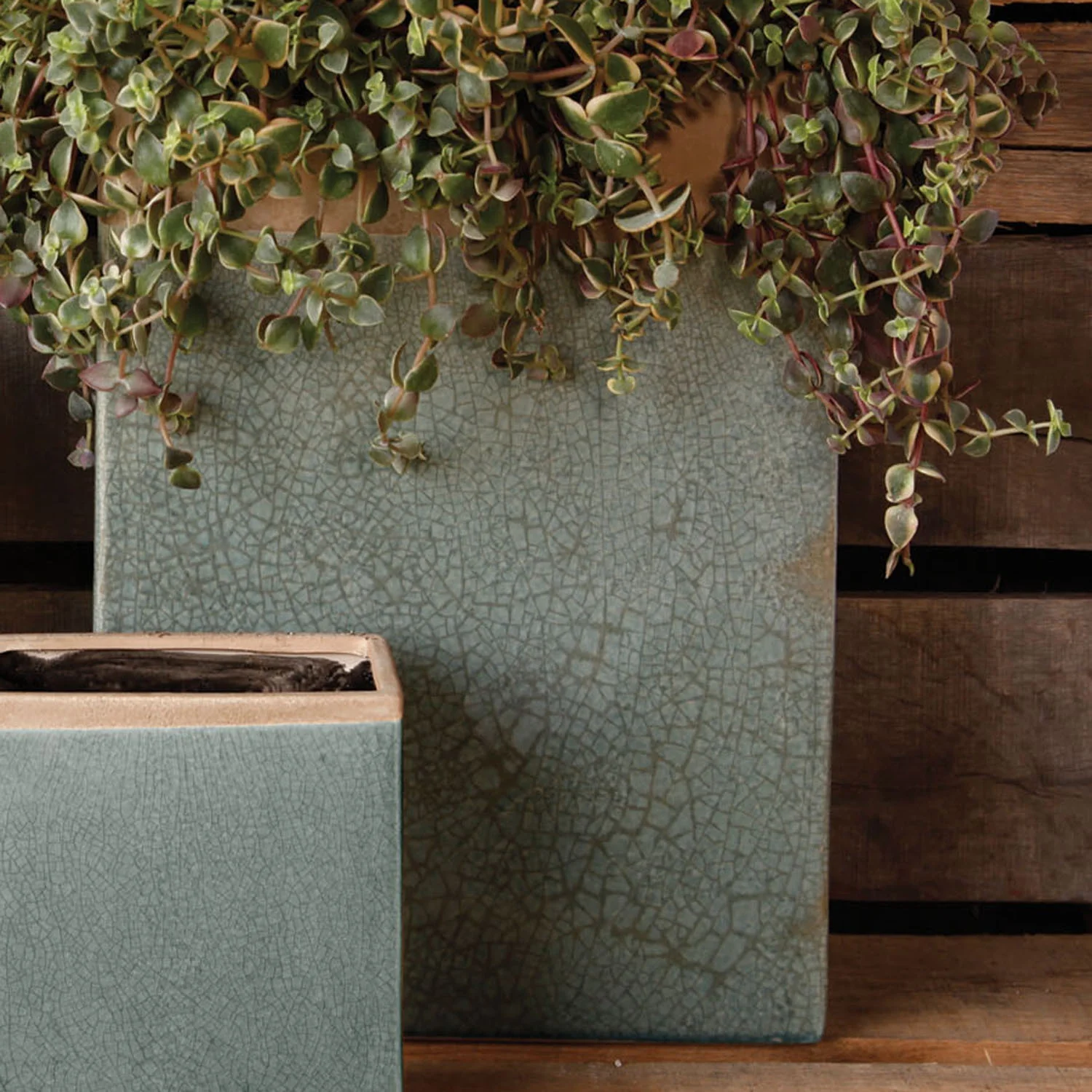 Merlin Large Rectangle Vase Teal - Image 2
