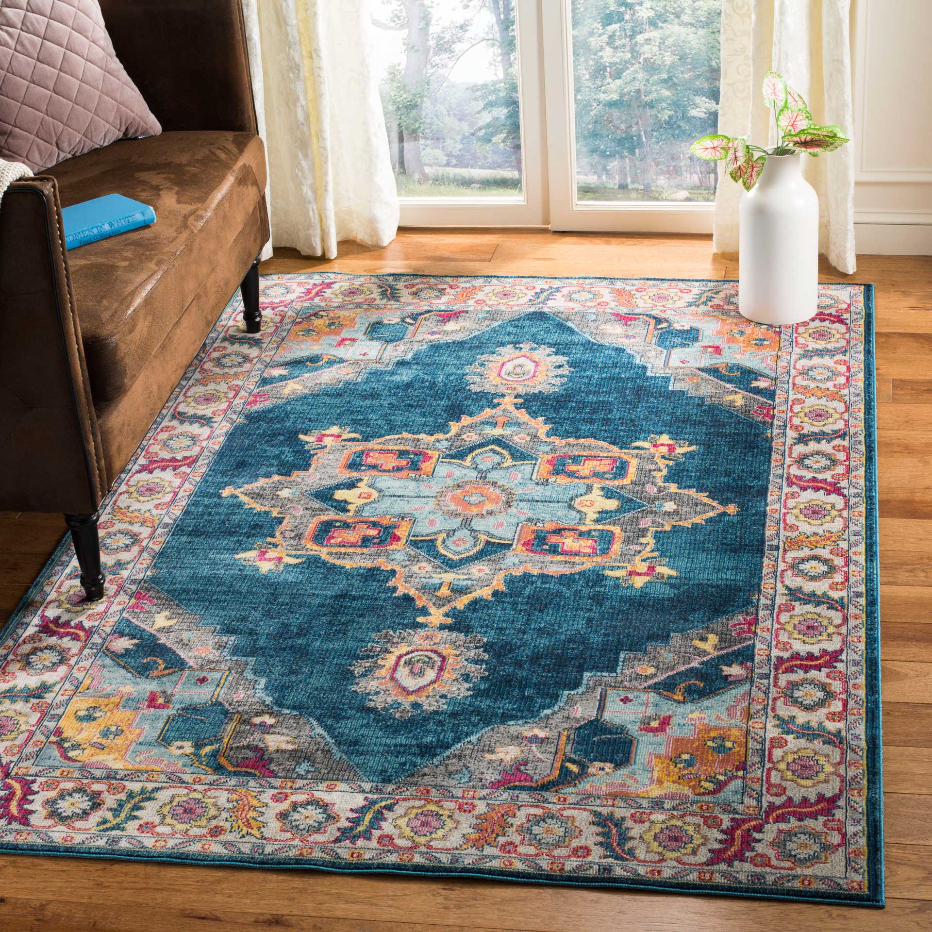 Merlot Blue/Multi Area Rug - Image 7