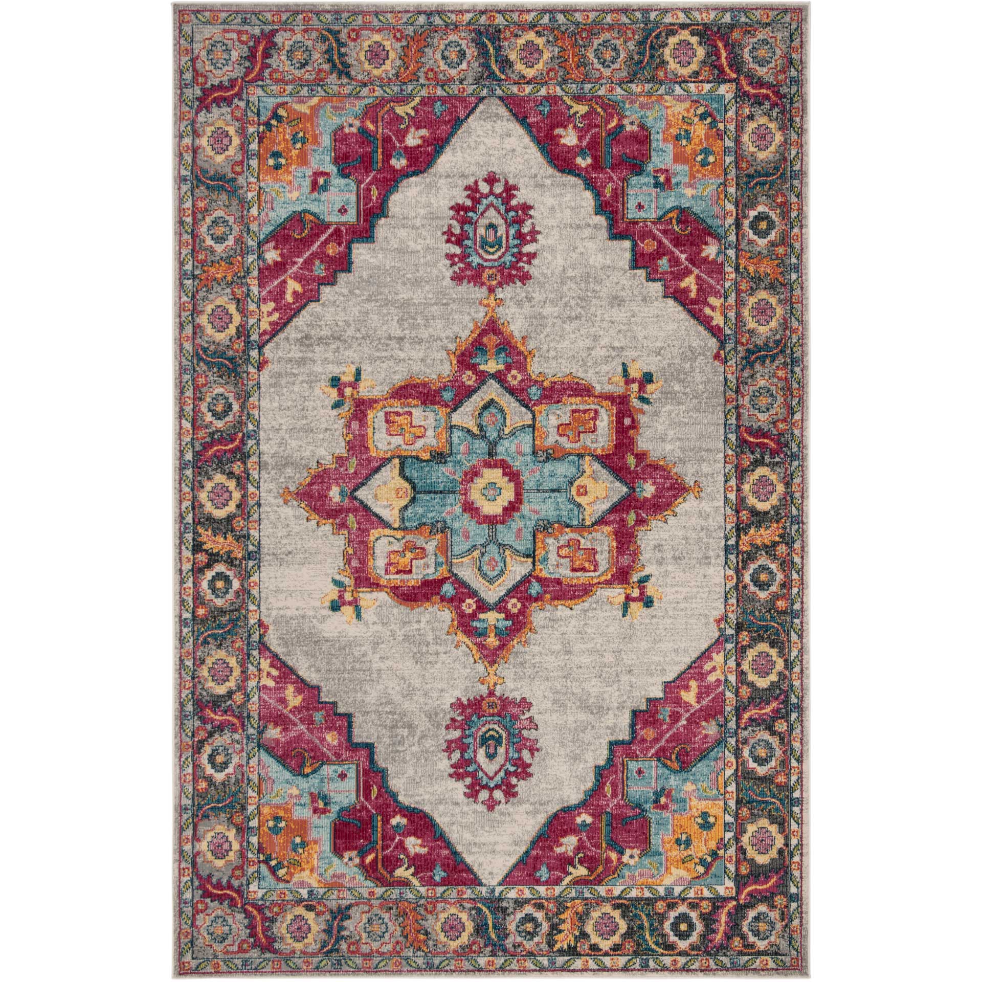 Merlot Cream/Red Area Rug - Image 3