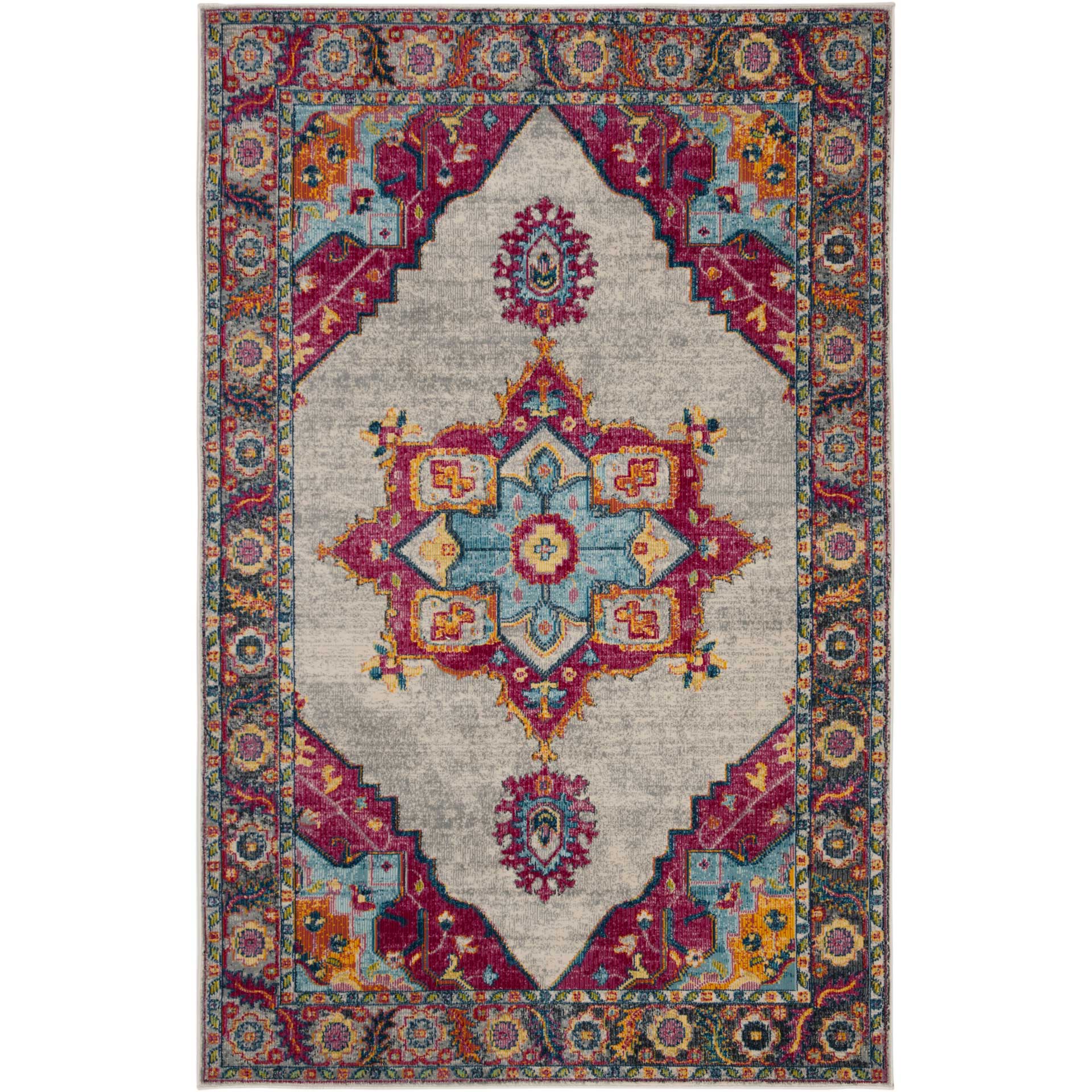 Merlot Cream/Red Area Rug - Image 4
